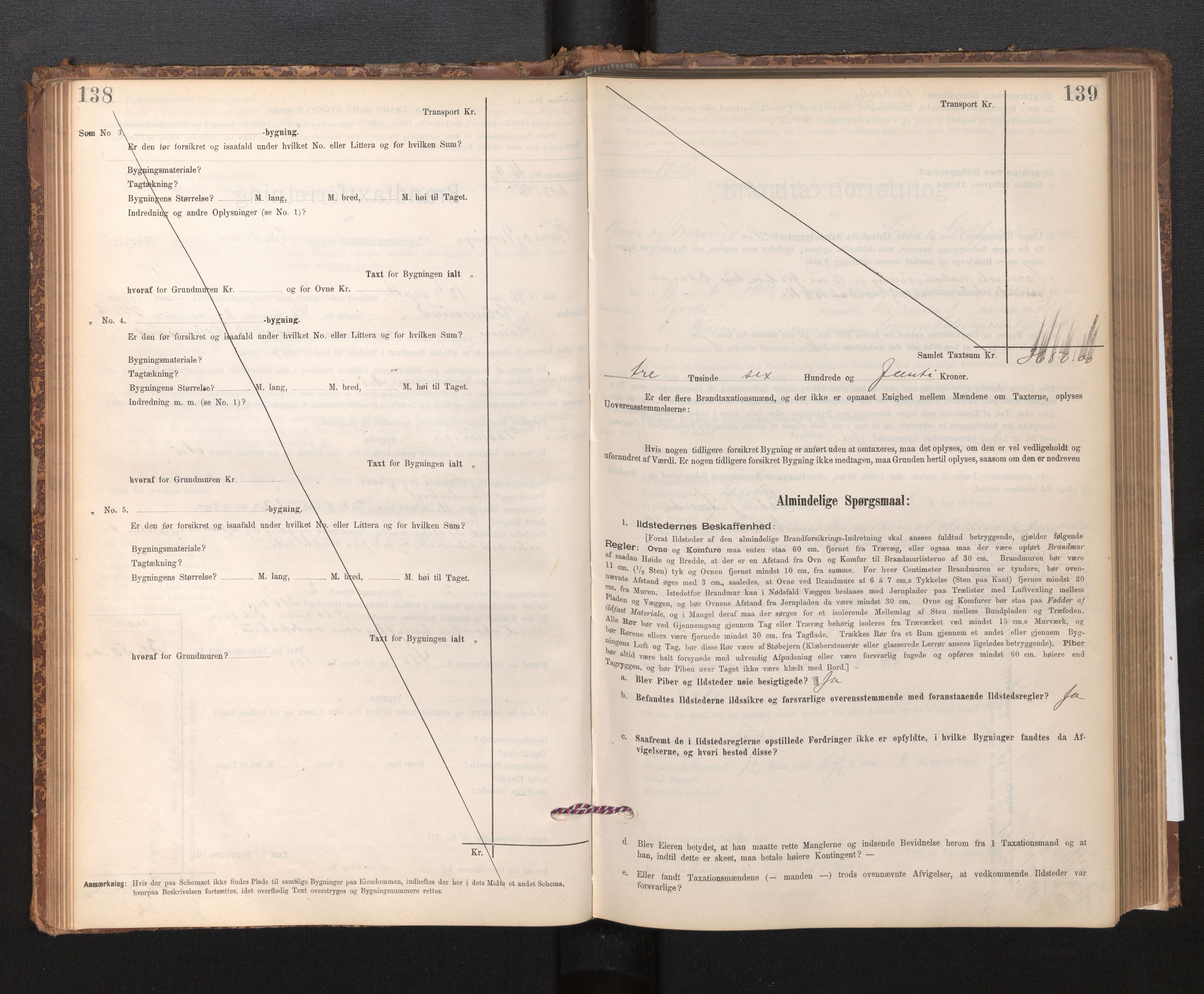 Lensmannen i Kinn, AV/SAB-A-28801/0012/L0004f: Branntakstprotokoll, skjematakst, 1894-1911, p. 138-139