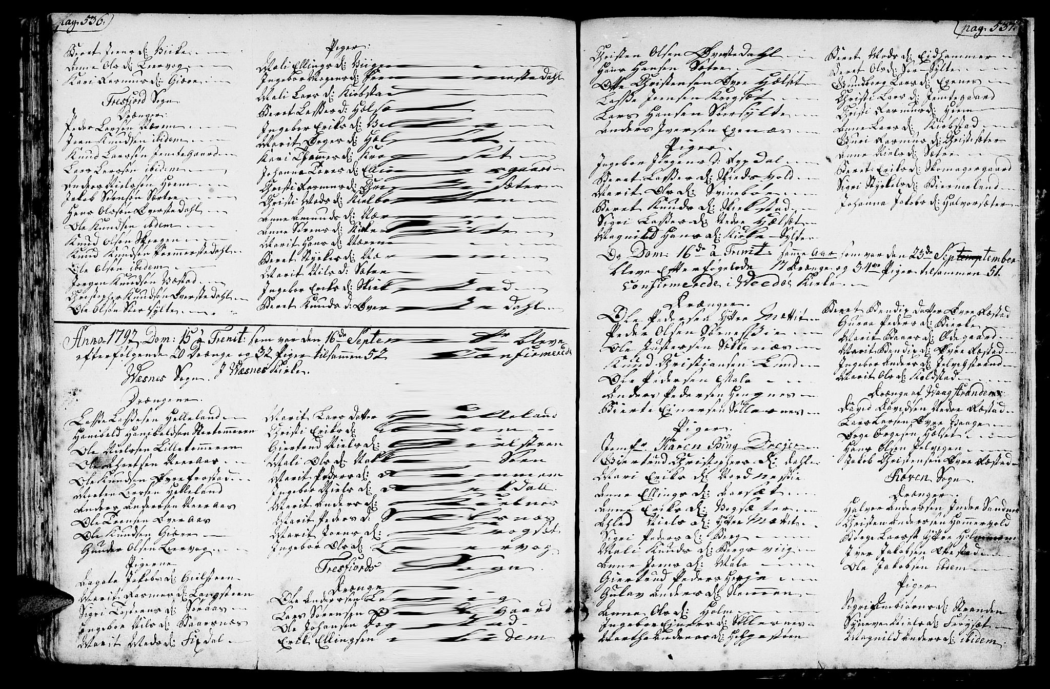 Ministerialprotokoller, klokkerbøker og fødselsregistre - Møre og Romsdal, AV/SAT-A-1454/547/L0600: Parish register (official) no. 547A02, 1765-1799, p. 536-537