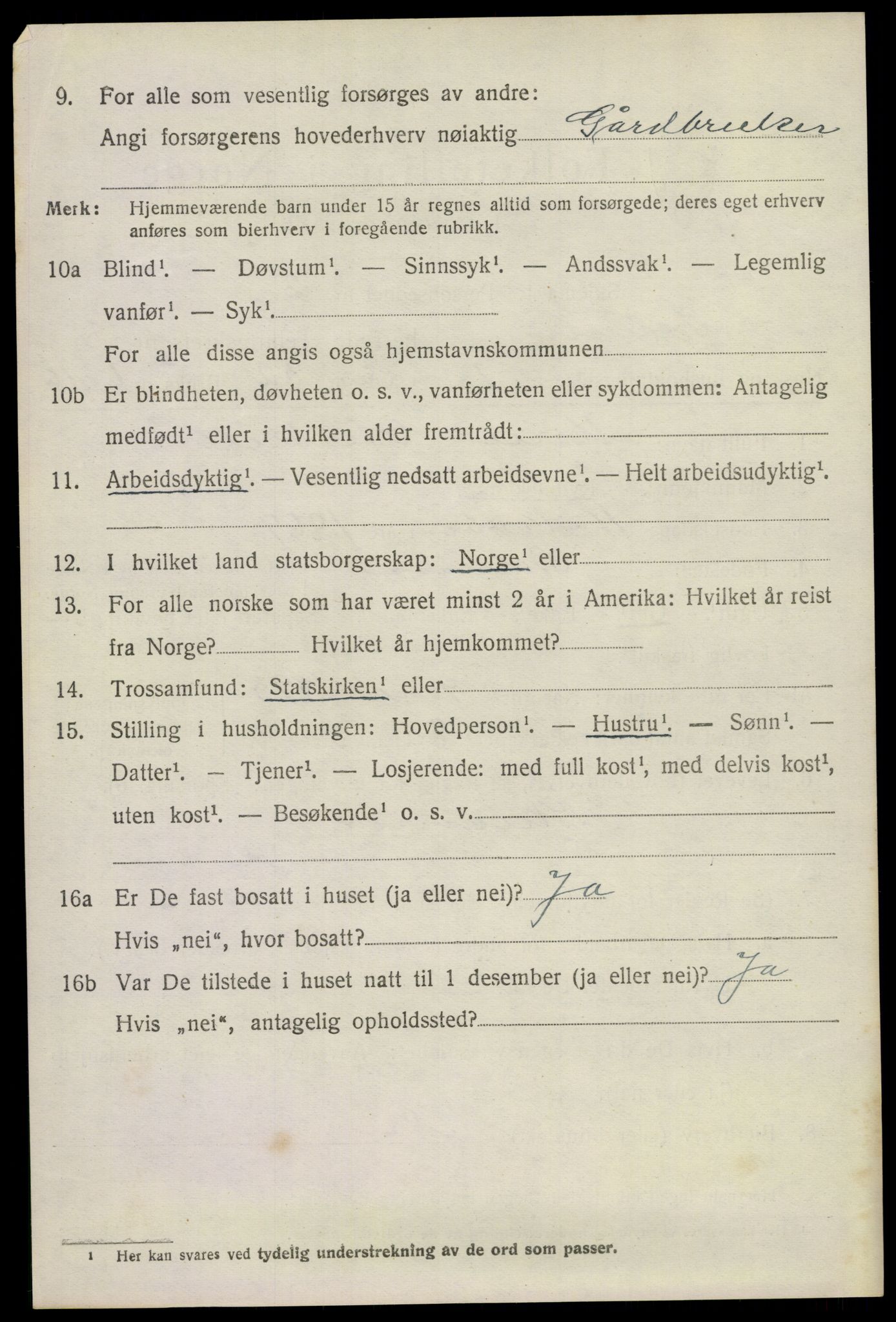 SAKO, 1920 census for Solum, 1920, p. 14291