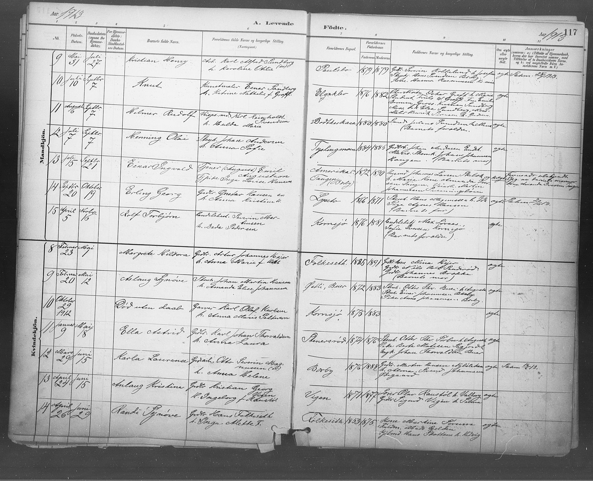 Idd prestekontor Kirkebøker, AV/SAO-A-10911/F/Fb/L0002: Parish register (official) no. II 2, 1882-1923, p. 117