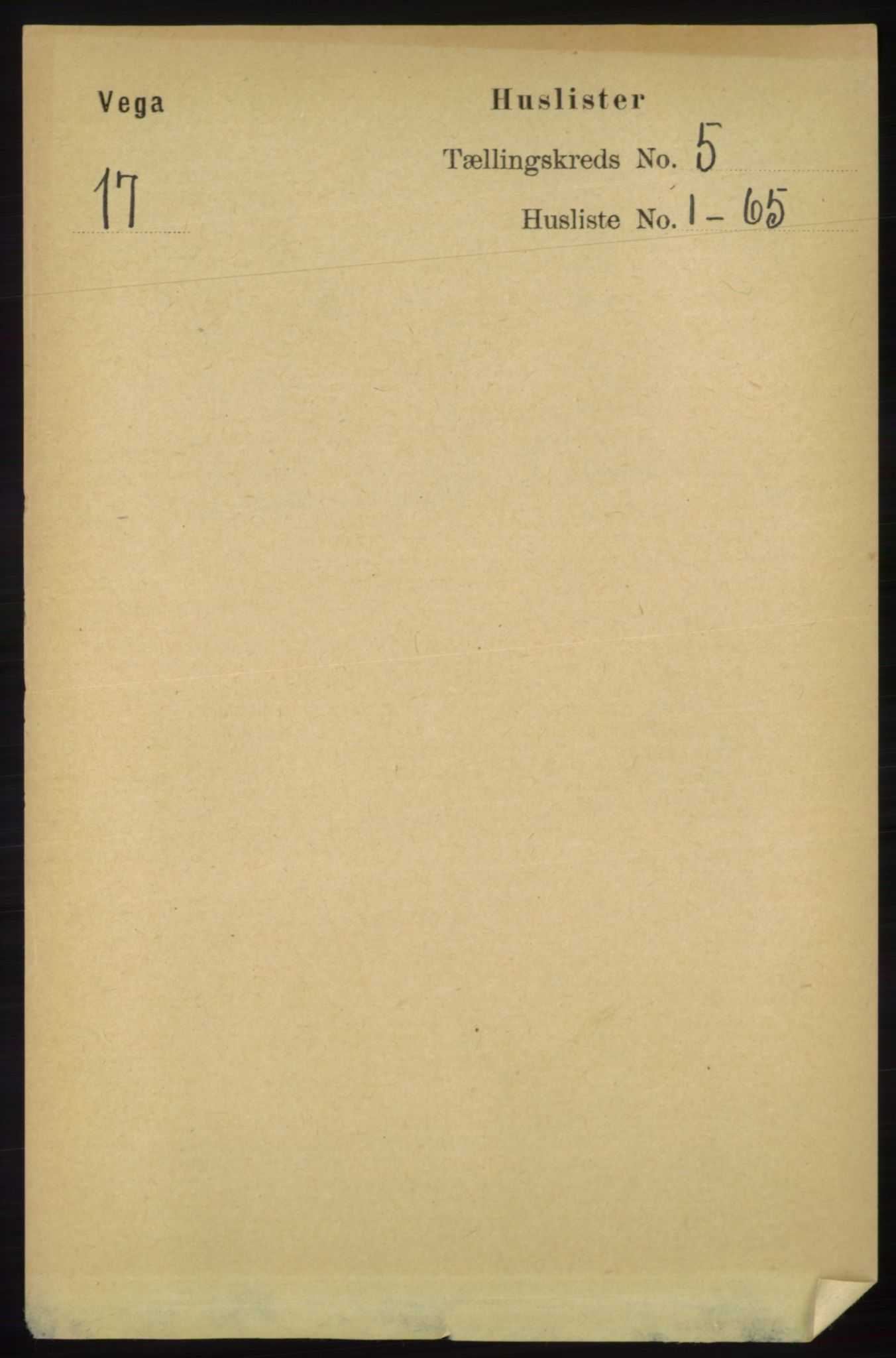 RA, 1891 census for 1815 Vega, 1891, p. 2000