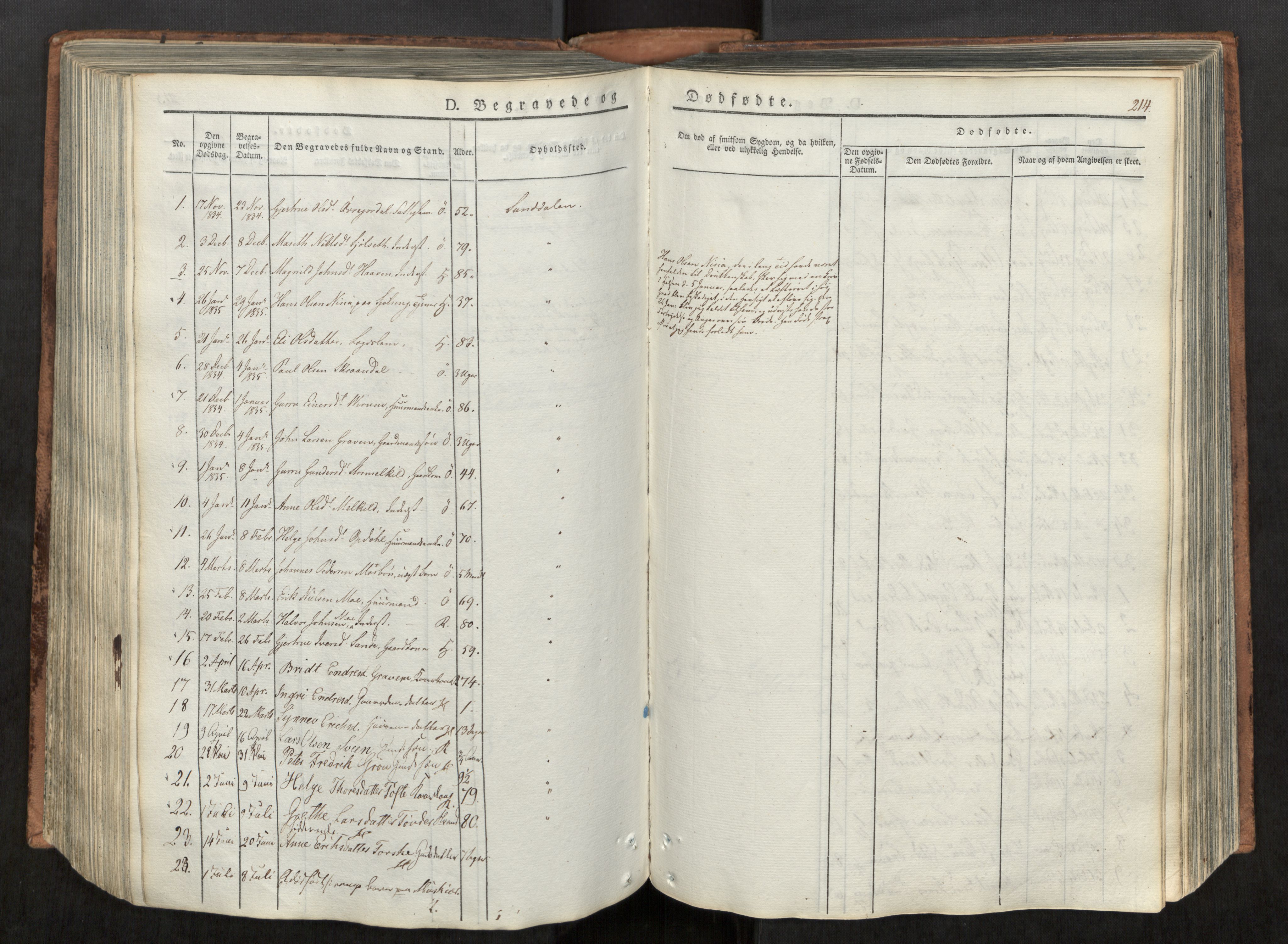 Ministerialprotokoller, klokkerbøker og fødselsregistre - Møre og Romsdal, SAT/A-1454/590/L1012: Parish register (official) no. 590A04, 1832-1846, p. 214