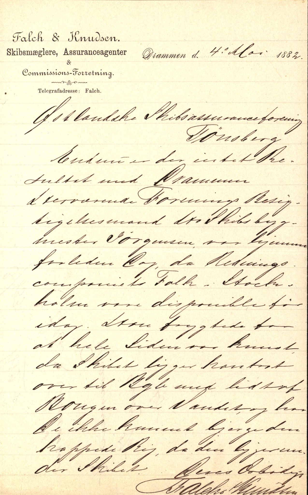 Pa 63 - Østlandske skibsassuranceforening, VEMU/A-1079/G/Ga/L0015/0007: Havaridokumenter / Jil, B.M. Width, Luca, Flora, Drammen, 1882, p. 68