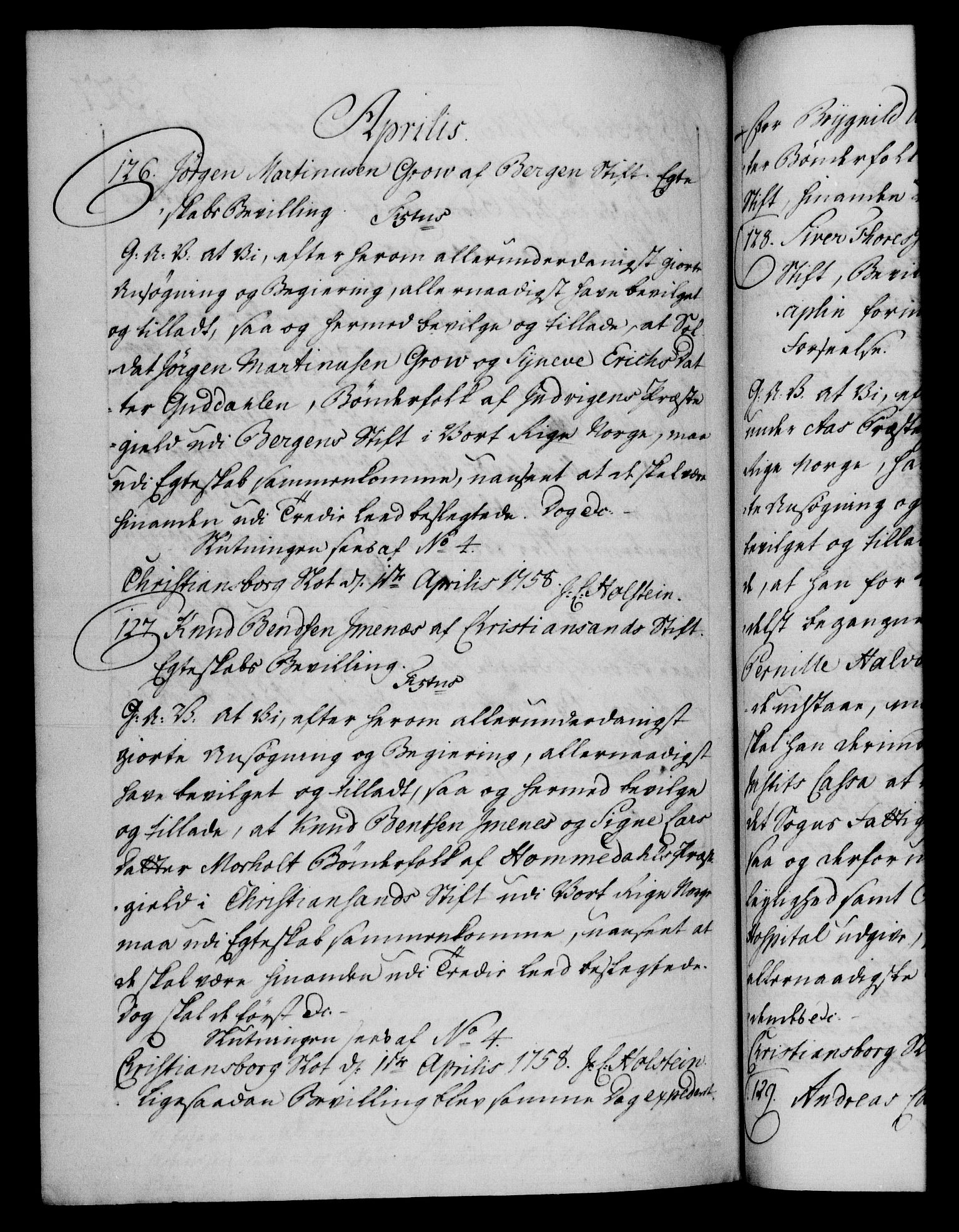 Danske Kanselli 1572-1799, RA/EA-3023/F/Fc/Fca/Fcaa/L0040: Norske registre, 1757-1759, p. 327b