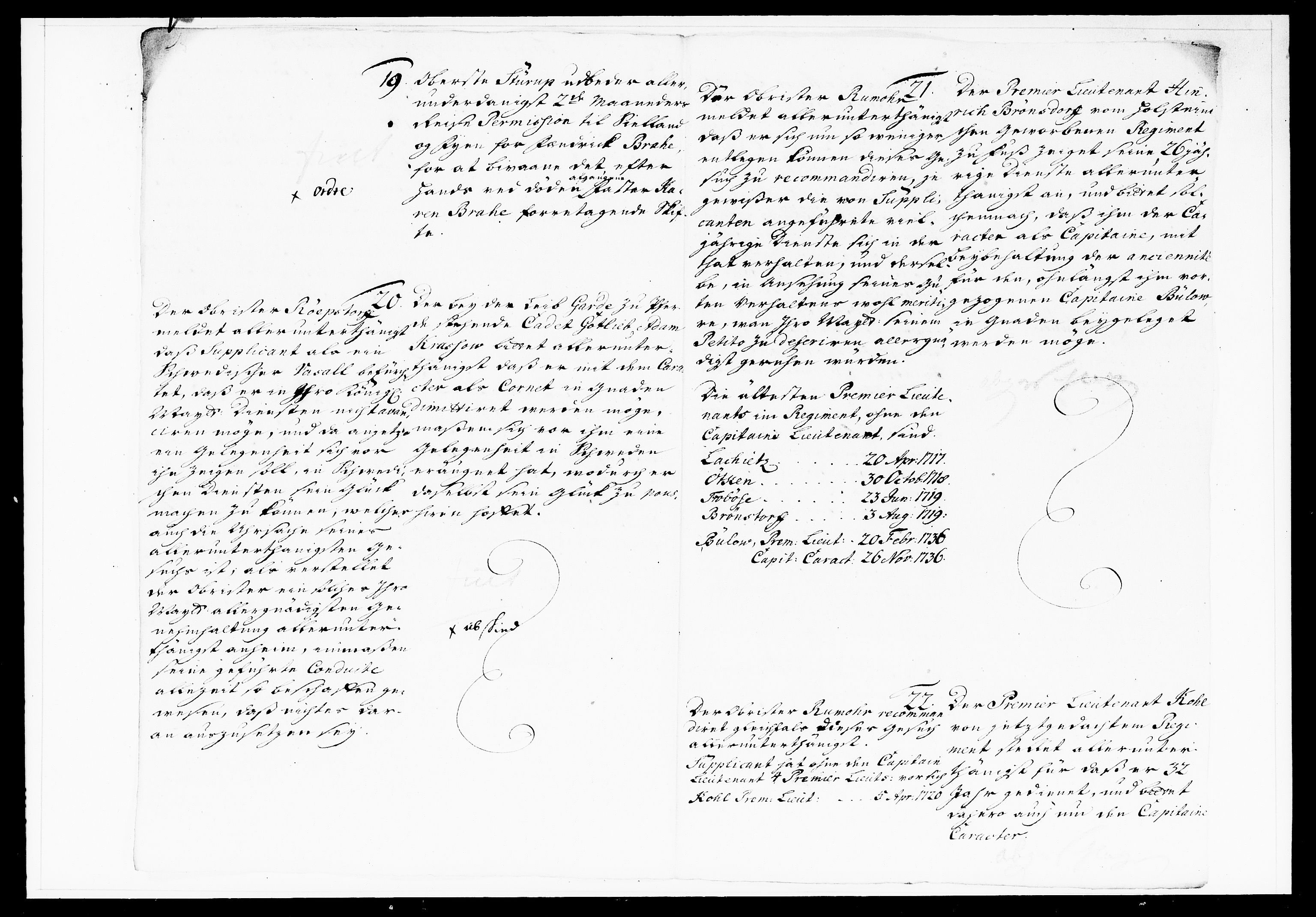 Krigskollegiet, Krigskancelliet, DRA/A-0006/-/1130-1137: Refererede sager, 1736, p. 445