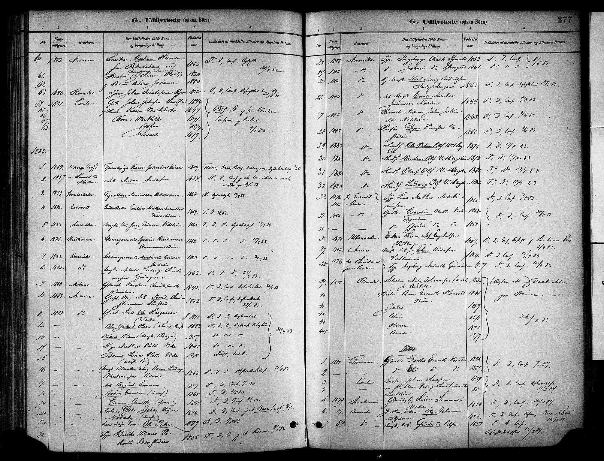 Stange prestekontor, SAH/PREST-002/K/L0017: Parish register (official) no. 17, 1880-1893, p. 377