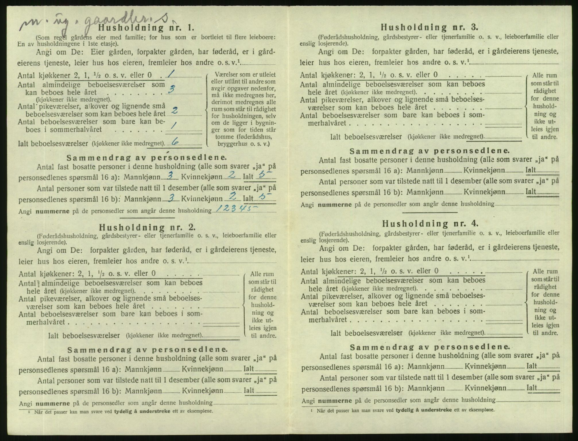 SAT, 1920 census for Vanylven, 1920, p. 648