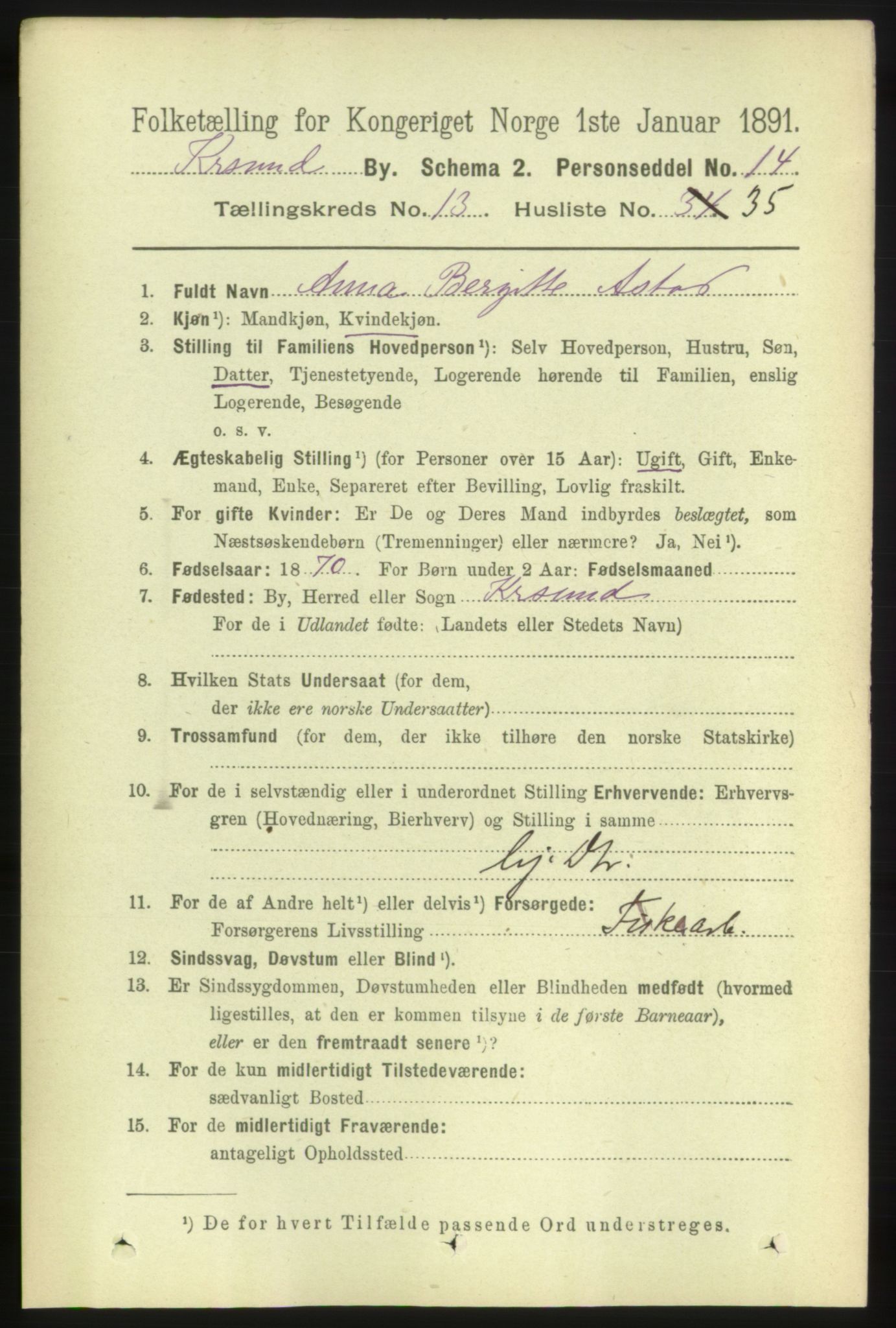 RA, 1891 census for 1503 Kristiansund, 1891, p. 10036