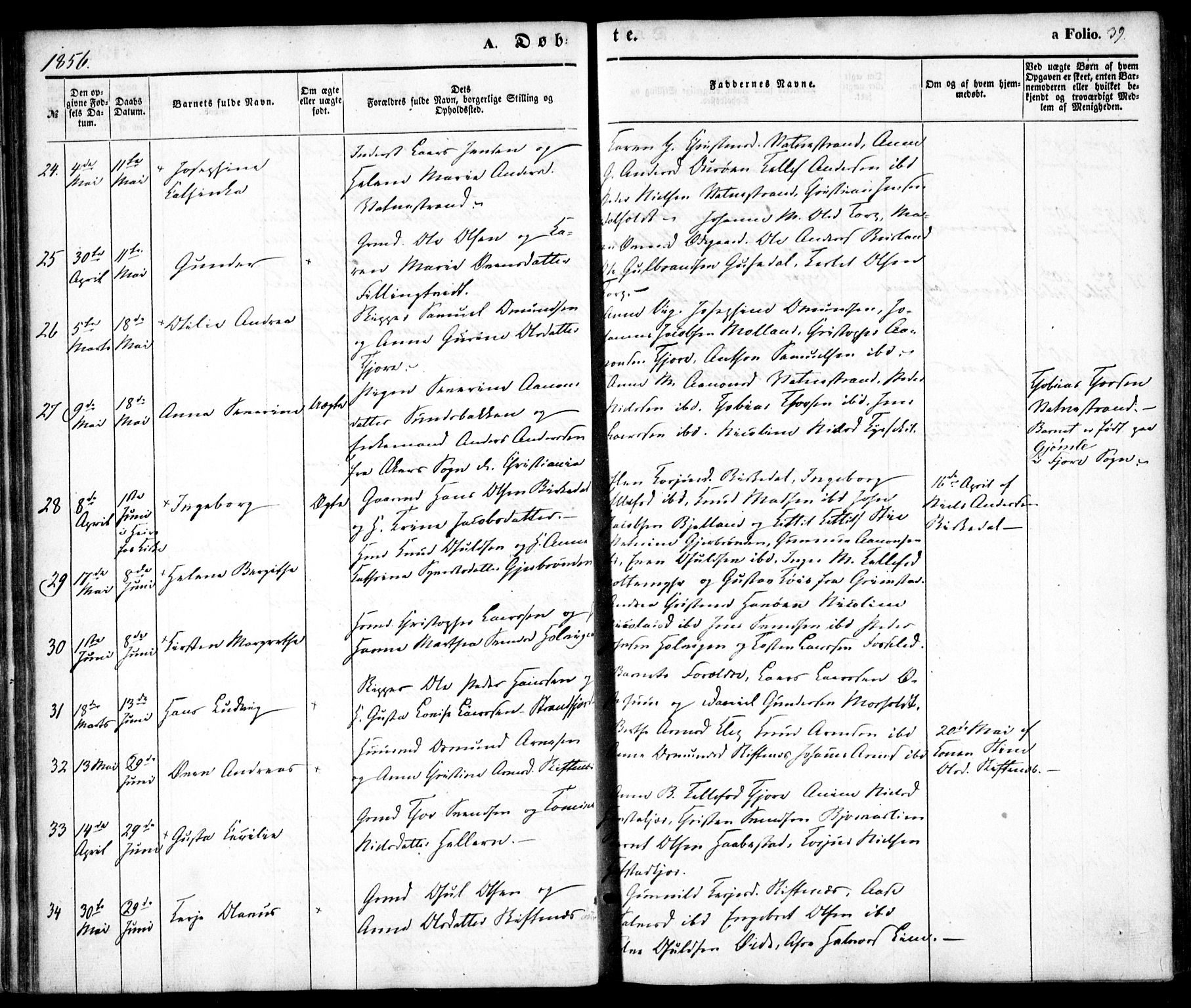 Hommedal sokneprestkontor, AV/SAK-1111-0023/F/Fa/Fab/L0004: Parish register (official) no. A 4, 1848-1860, p. 39