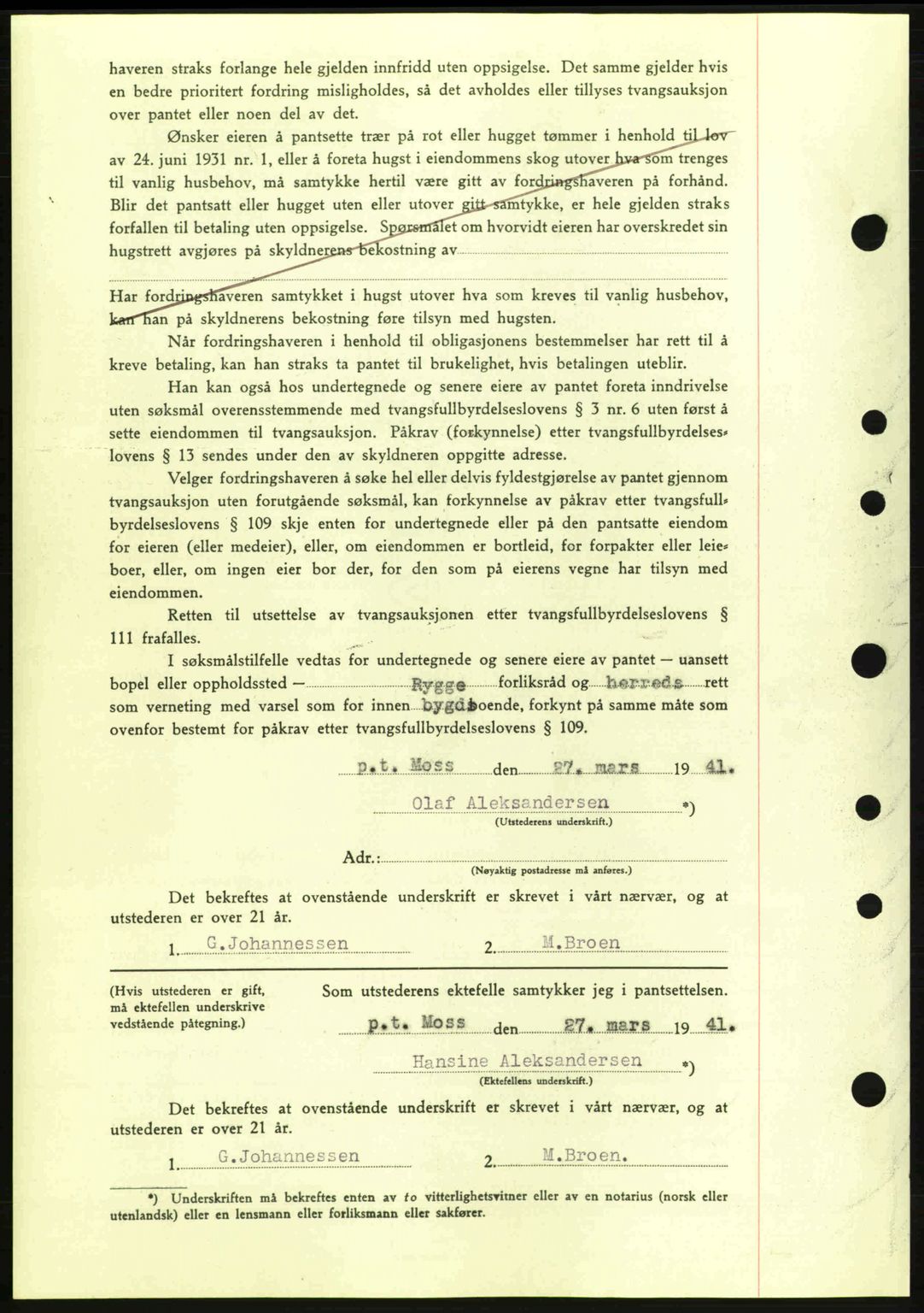 Moss sorenskriveri, AV/SAO-A-10168: Mortgage book no. B10, 1940-1941, Diary no: : 560/1941