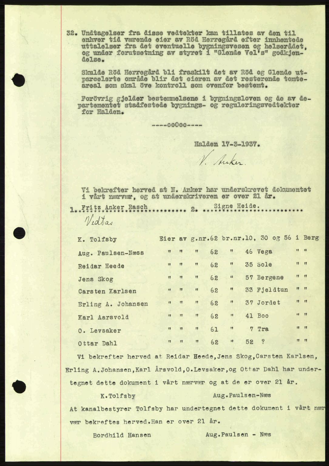 Idd og Marker sorenskriveri, AV/SAO-A-10283/G/Gb/Gbb/L0002: Mortgage book no. A2, 1937-1938, Diary no: : 871/1937