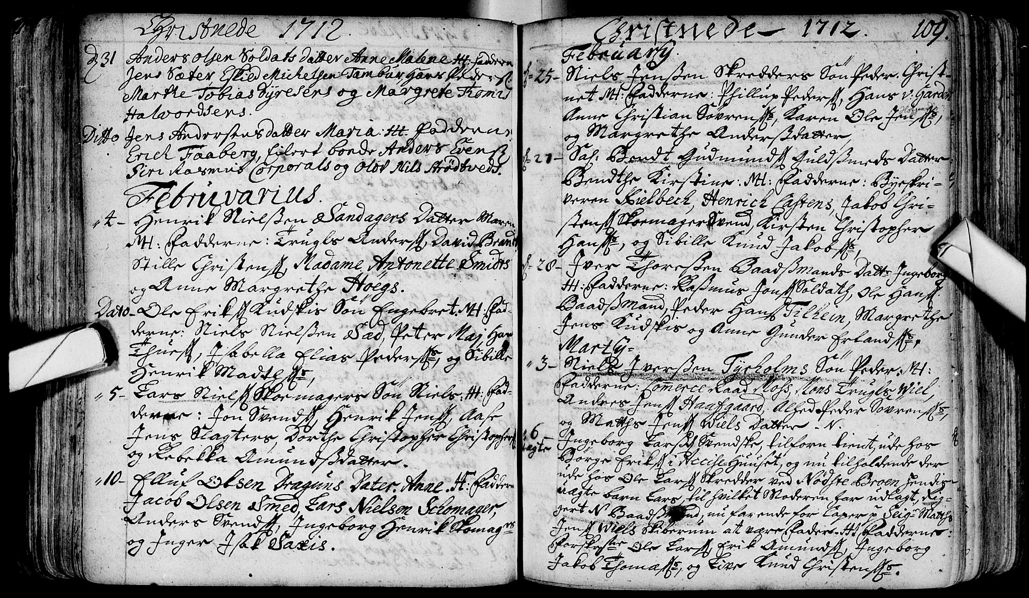 Bragernes kirkebøker, AV/SAKO-A-6/F/Fa/L0003: Parish register (official) no. I 3, 1706-1734, p. 109