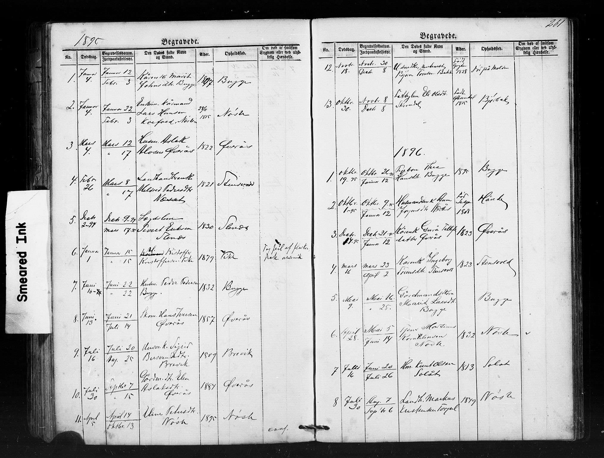 Ministerialprotokoller, klokkerbøker og fødselsregistre - Møre og Romsdal, SAT/A-1454/552/L0638: Parish register (copy) no. 552C01, 1867-1902, p. 261