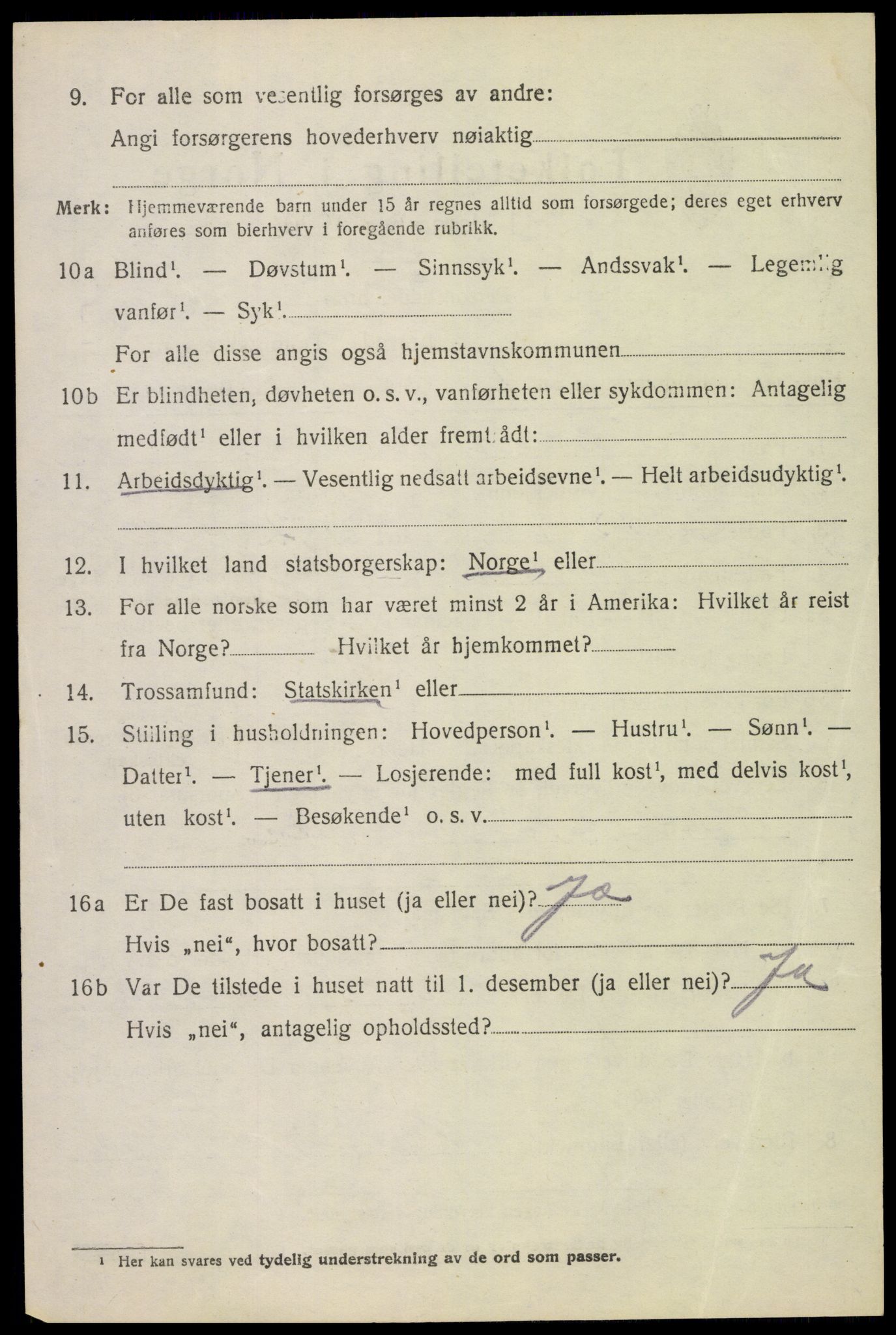 SAH, 1920 census for Ringebu, 1920, p. 7378