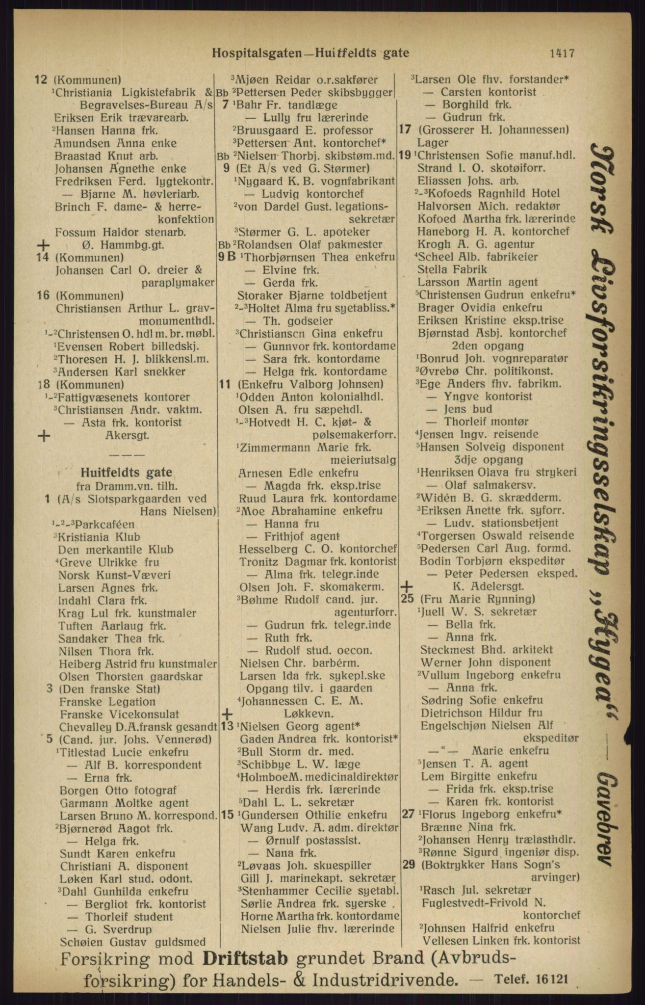 Kristiania/Oslo adressebok, PUBL/-, 1916, p. 1417