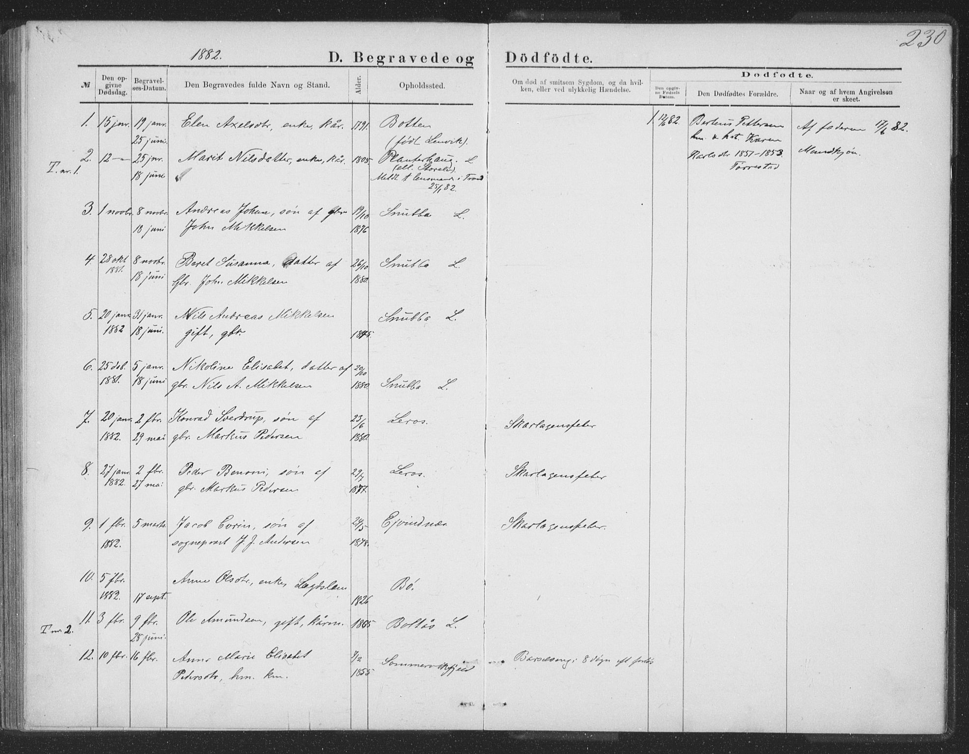 Ministerialprotokoller, klokkerbøker og fødselsregistre - Nordland, SAT/A-1459/863/L0913: Parish register (copy) no. 863C03, 1877-1885, p. 230