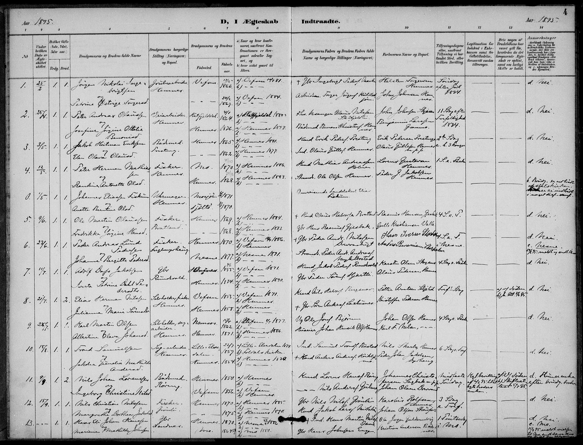 Ministerialprotokoller, klokkerbøker og fødselsregistre - Nordland, SAT/A-1459/825/L0363: Parish register (official) no. 825A17, 1890-1909, p. 4