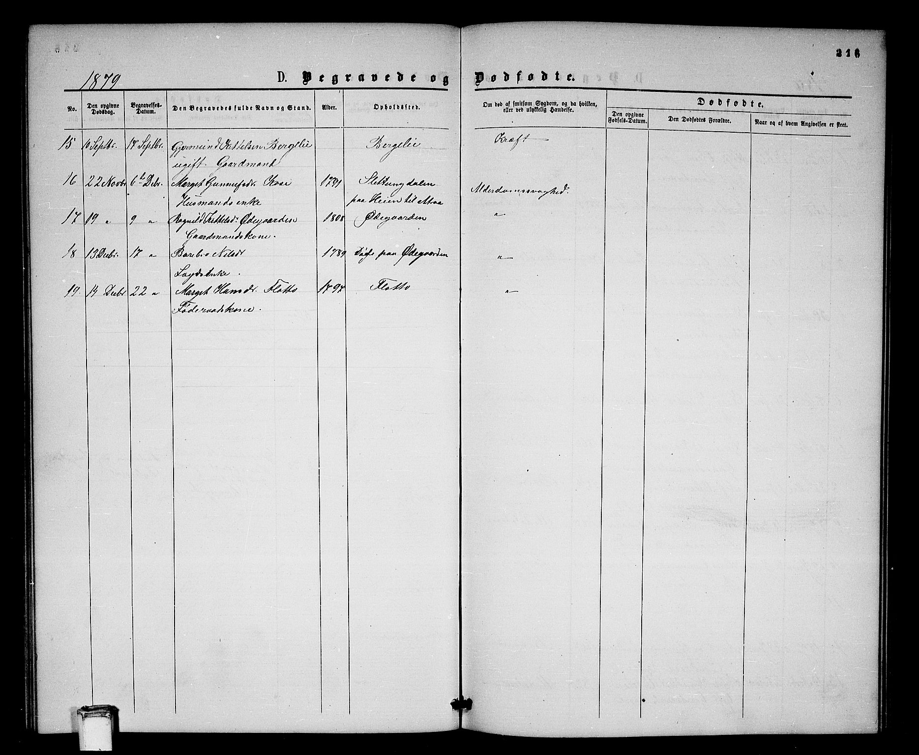 Gransherad kirkebøker, AV/SAKO-A-267/G/Gb/L0002: Parish register (copy) no. II 2, 1860-1886, p. 216