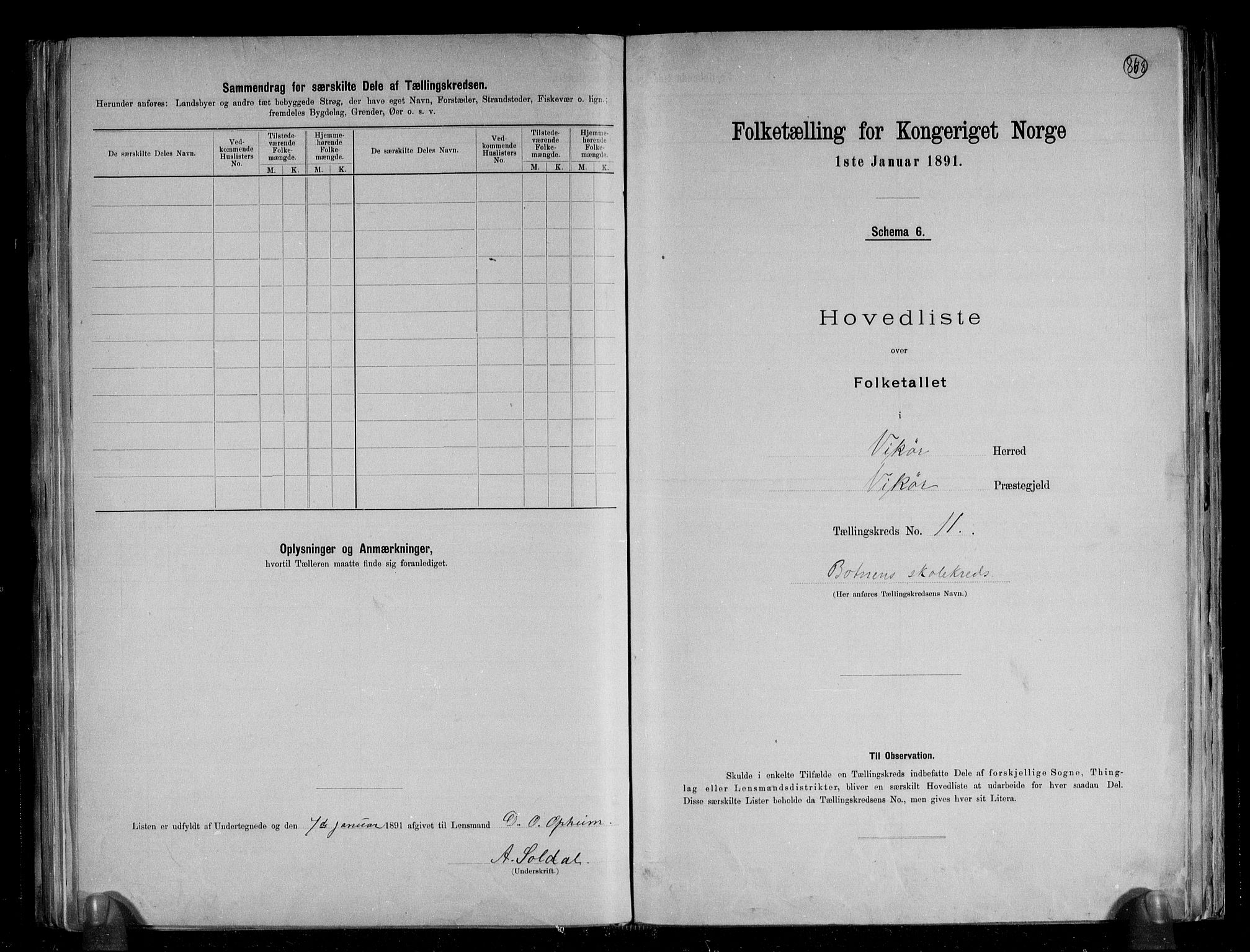 RA, 1891 census for 1238 Vikør, 1891, p. 25