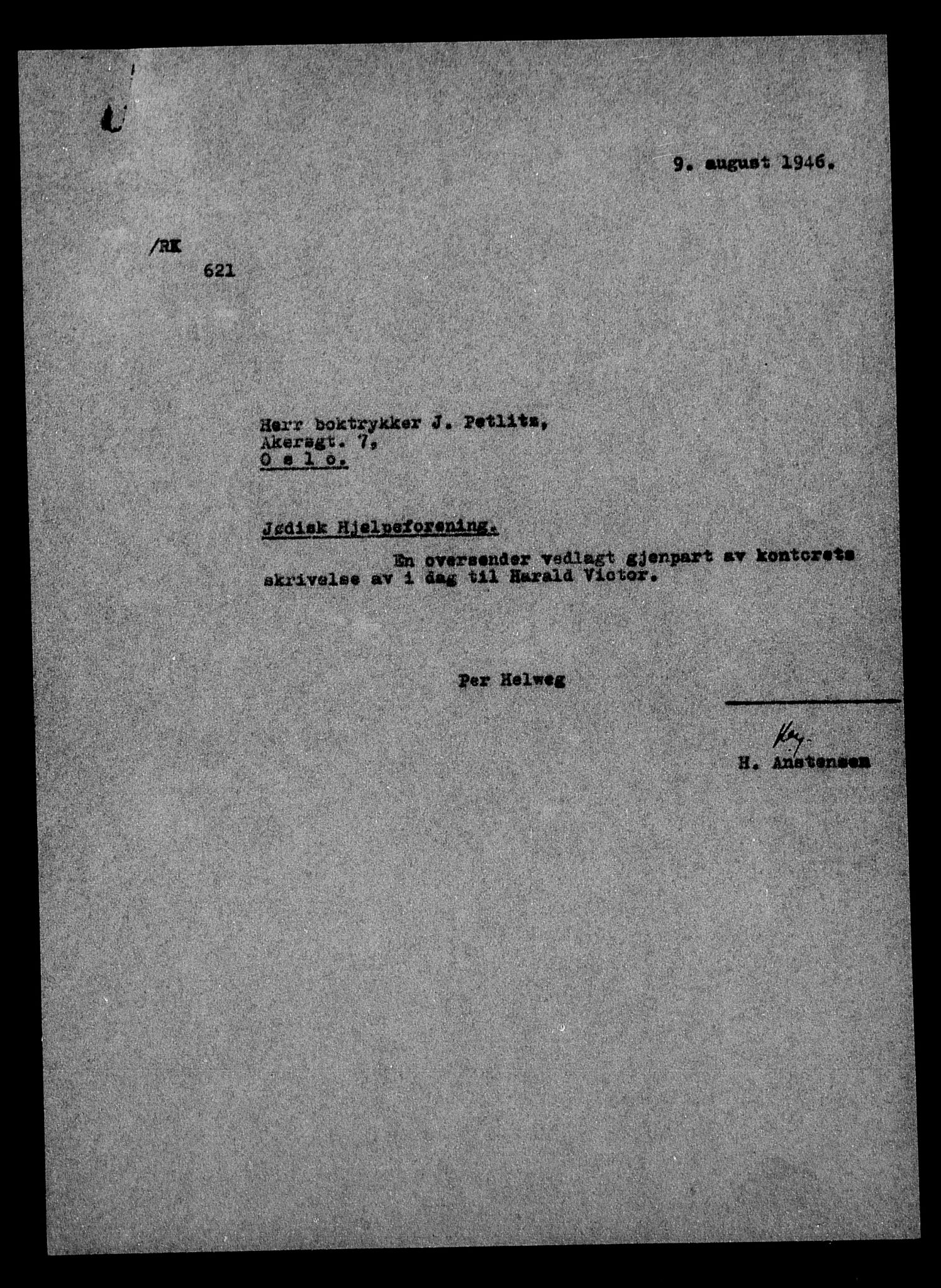 Justisdepartementet, Tilbakeføringskontoret for inndratte formuer, AV/RA-S-1564/H/Hc/Hcc/L0930: --, 1945-1947, p. 99