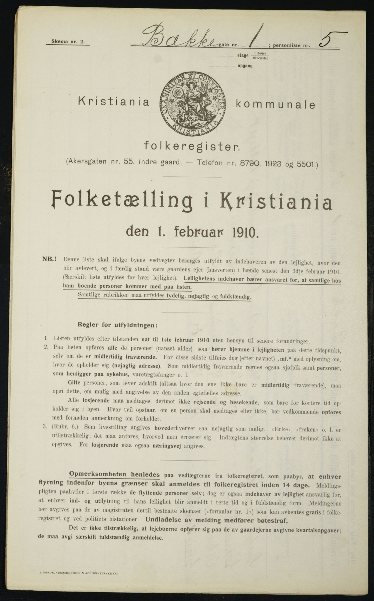 OBA, Municipal Census 1910 for Kristiania, 1910, p. 10577