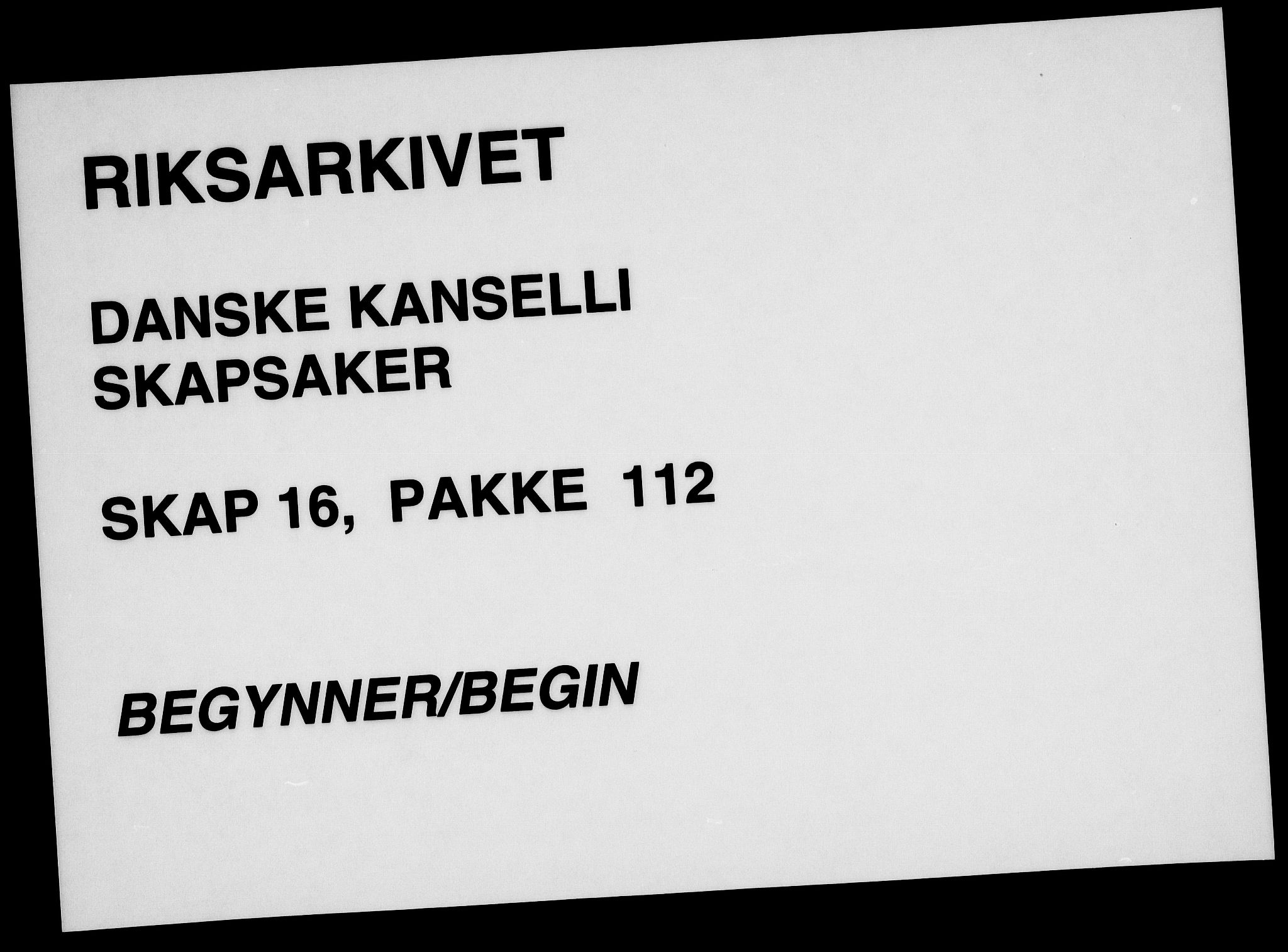 Danske Kanselli, Skapsaker, RA/EA-4061/F/L0132: Skap 16, pakke 102-119, 1591-1810, p. 303