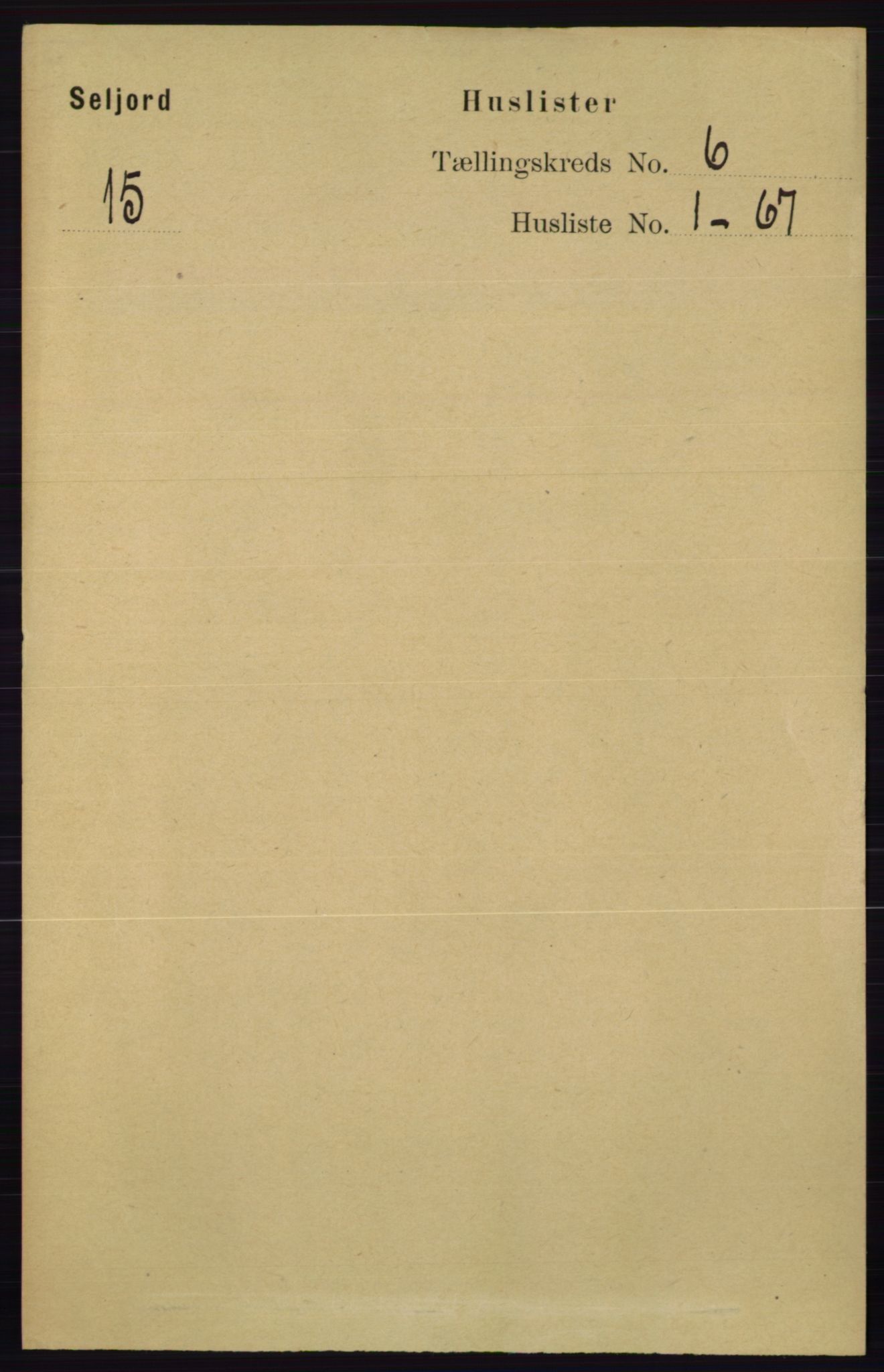 RA, 1891 census for 0828 Seljord, 1891, p. 2138