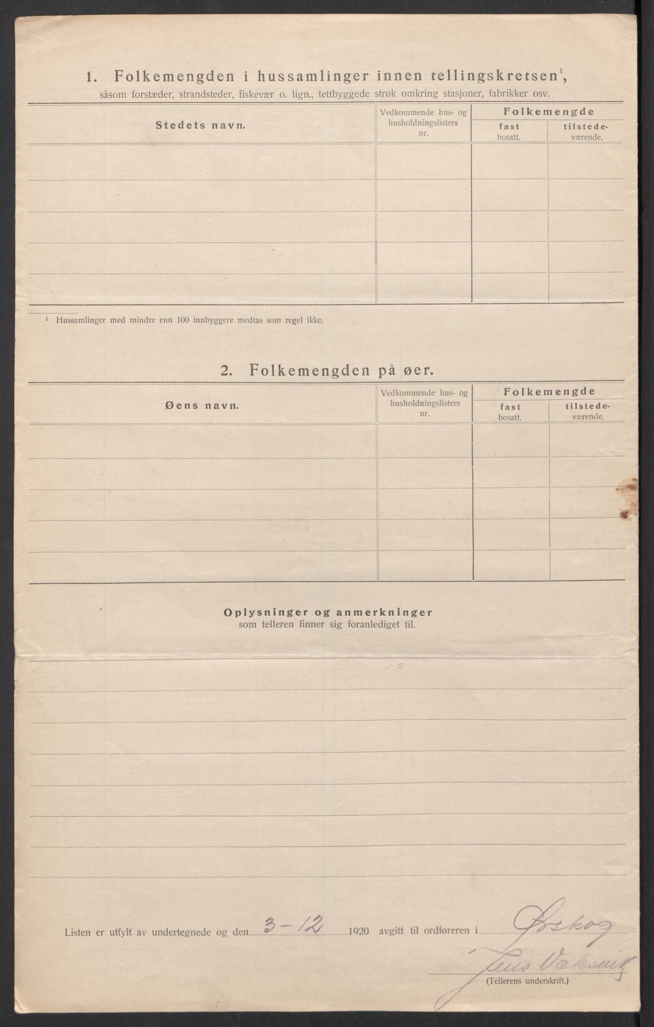 SAT, 1920 census for Ørskog, 1920, p. 9