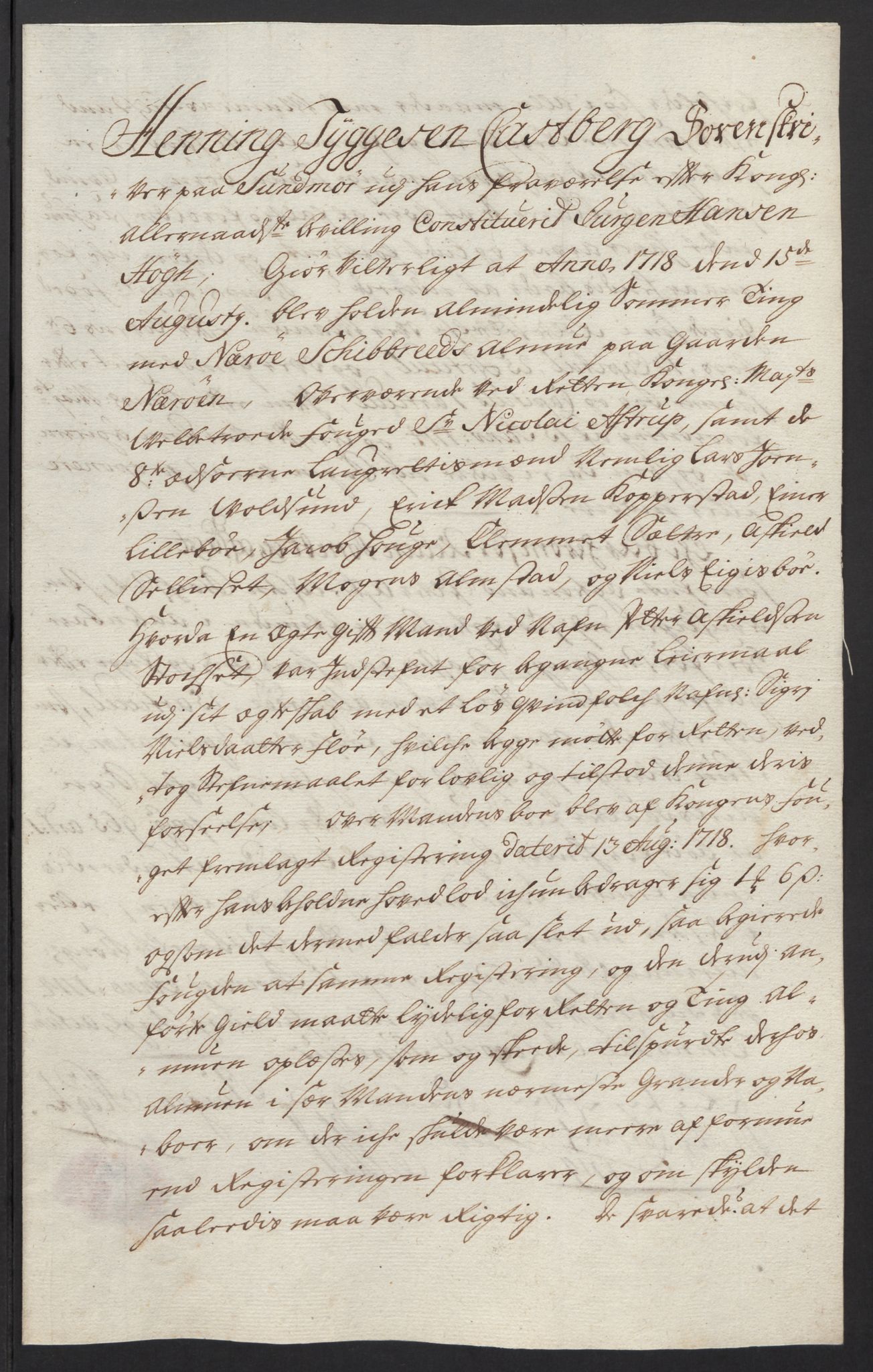 Rentekammeret inntil 1814, Reviderte regnskaper, Fogderegnskap, AV/RA-EA-4092/R54/L3570: Fogderegnskap Sunnmøre, 1718, p. 128