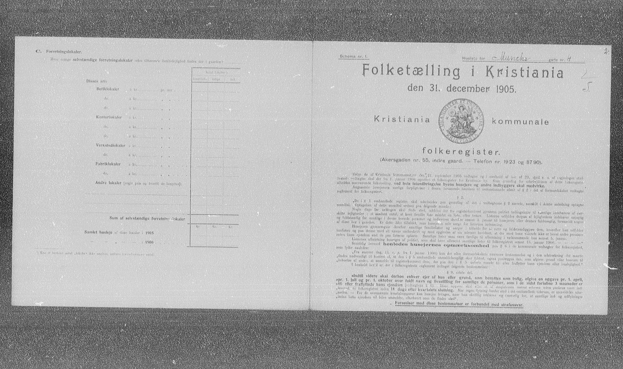 OBA, Municipal Census 1905 for Kristiania, 1905, p. 34986