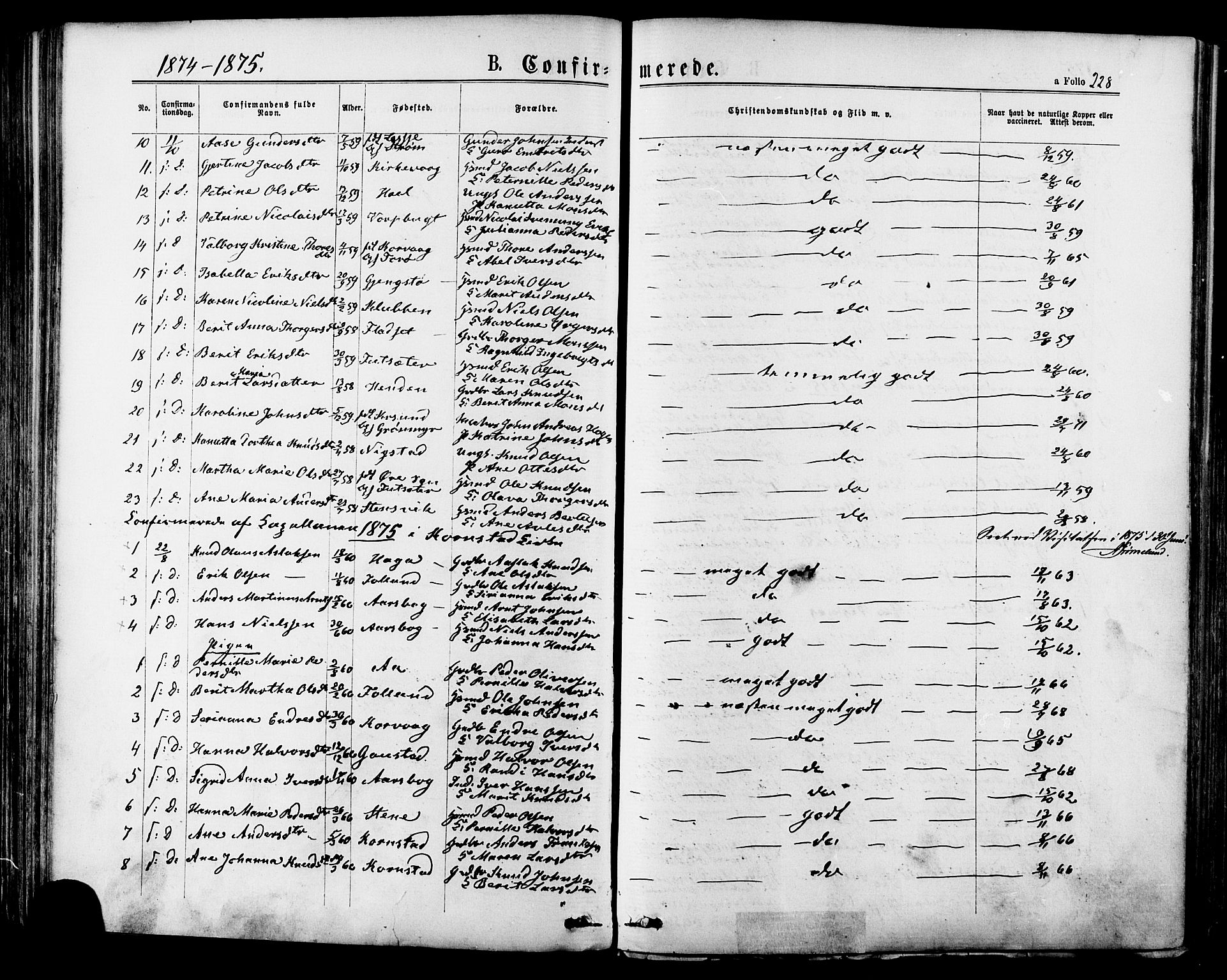 Ministerialprotokoller, klokkerbøker og fødselsregistre - Møre og Romsdal, SAT/A-1454/568/L0805: Parish register (official) no. 568A12 /1, 1869-1884, p. 228