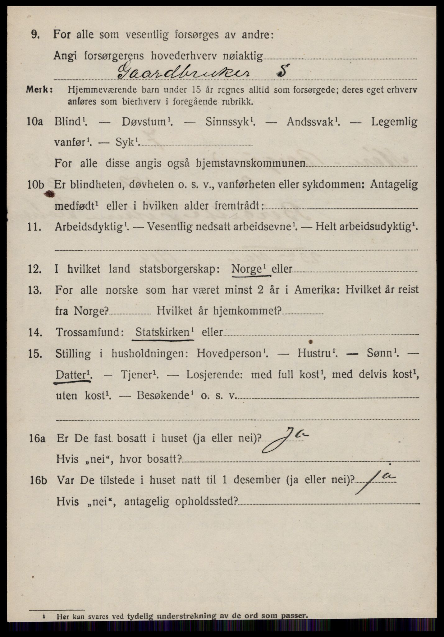 SAT, 1920 census for Borgund, 1920, p. 17317