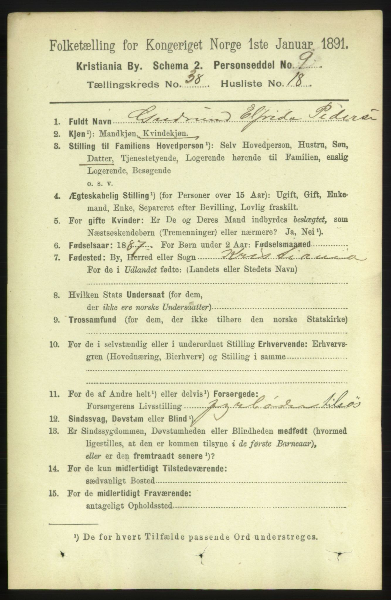RA, 1891 census for 0301 Kristiania, 1891, p. 21713