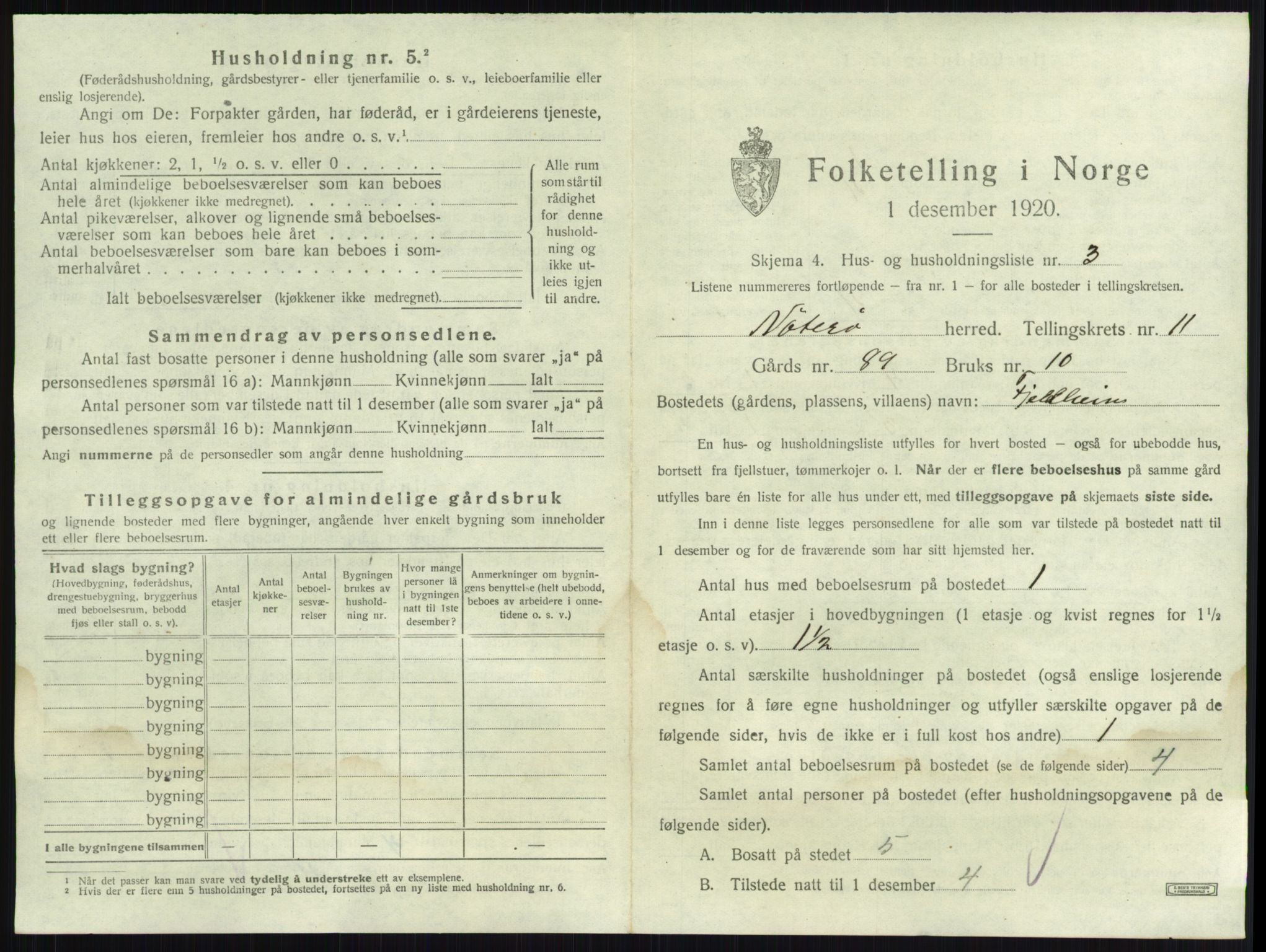 SAKO, 1920 census for Nøtterøy, 1920, p. 2214