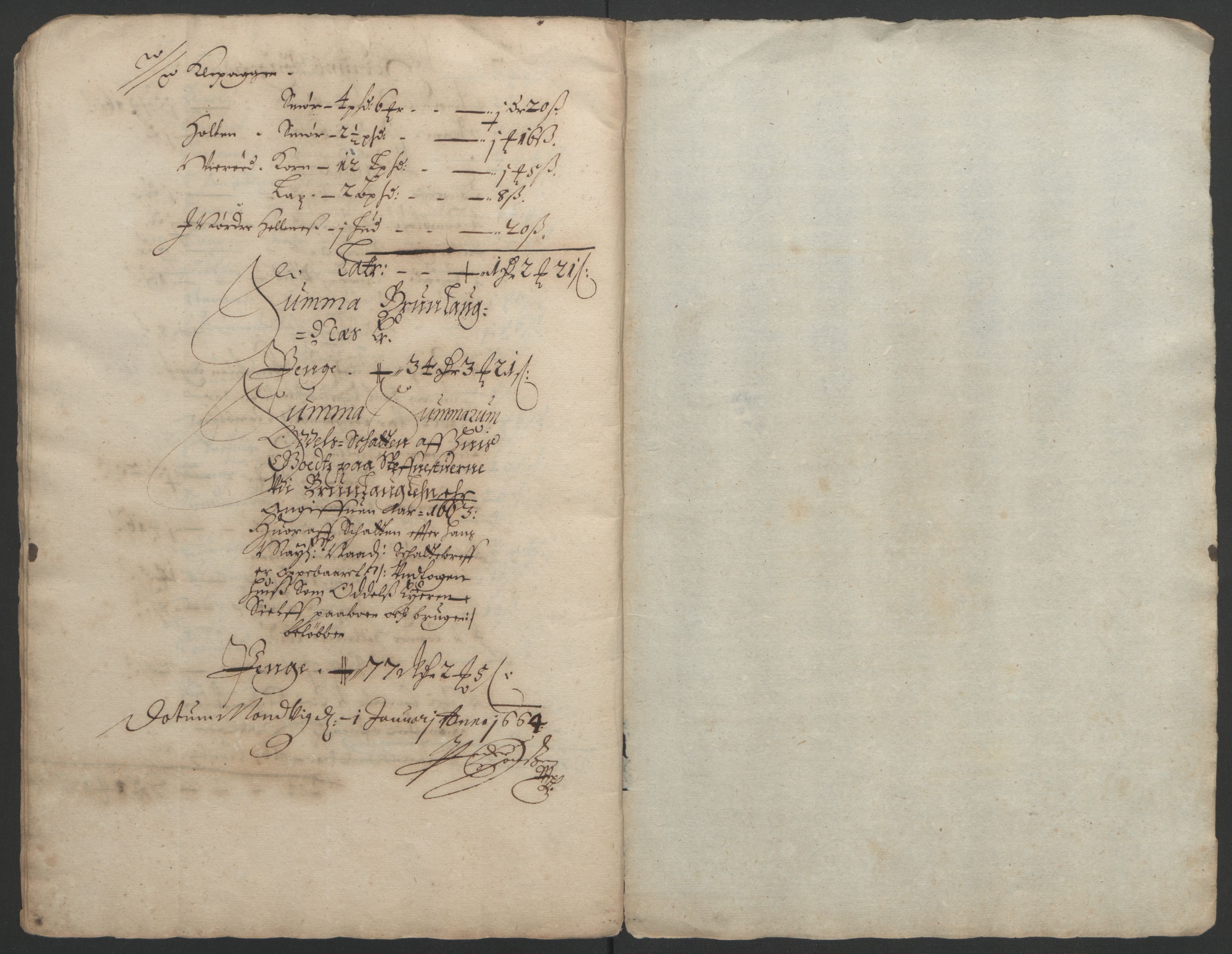 Rentekammeret inntil 1814, Reviderte regnskaper, Fogderegnskap, RA/EA-4092/R33/L1963: Fogderegnskap Larvik grevskap, 1662-1664, p. 156