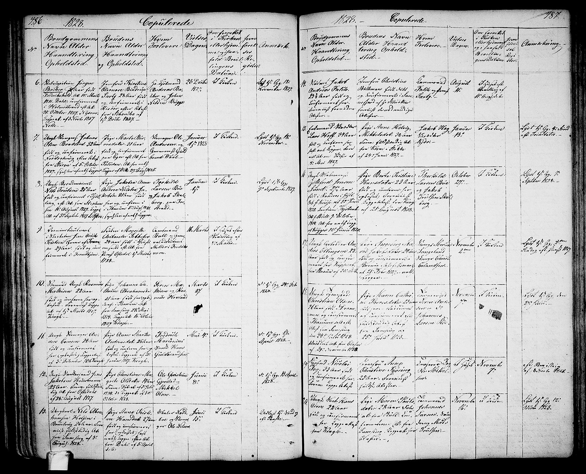 Larvik kirkebøker, AV/SAKO-A-352/G/Ga/L0002: Parish register (copy) no. I 2, 1807-1830, p. 486-487