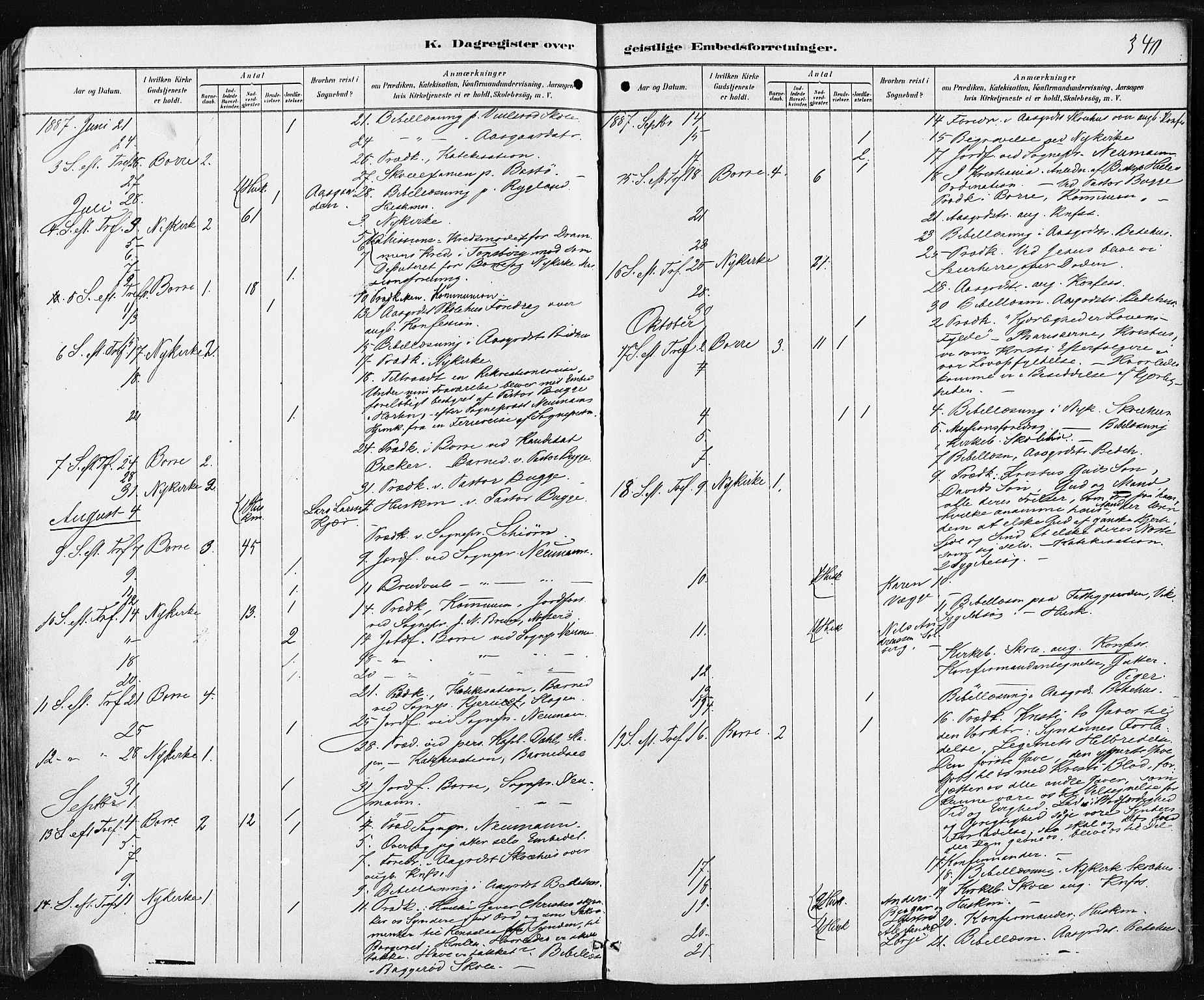 Borre kirkebøker, AV/SAKO-A-338/F/Fa/L0009: Parish register (official) no. I 9, 1878-1896, p. 340