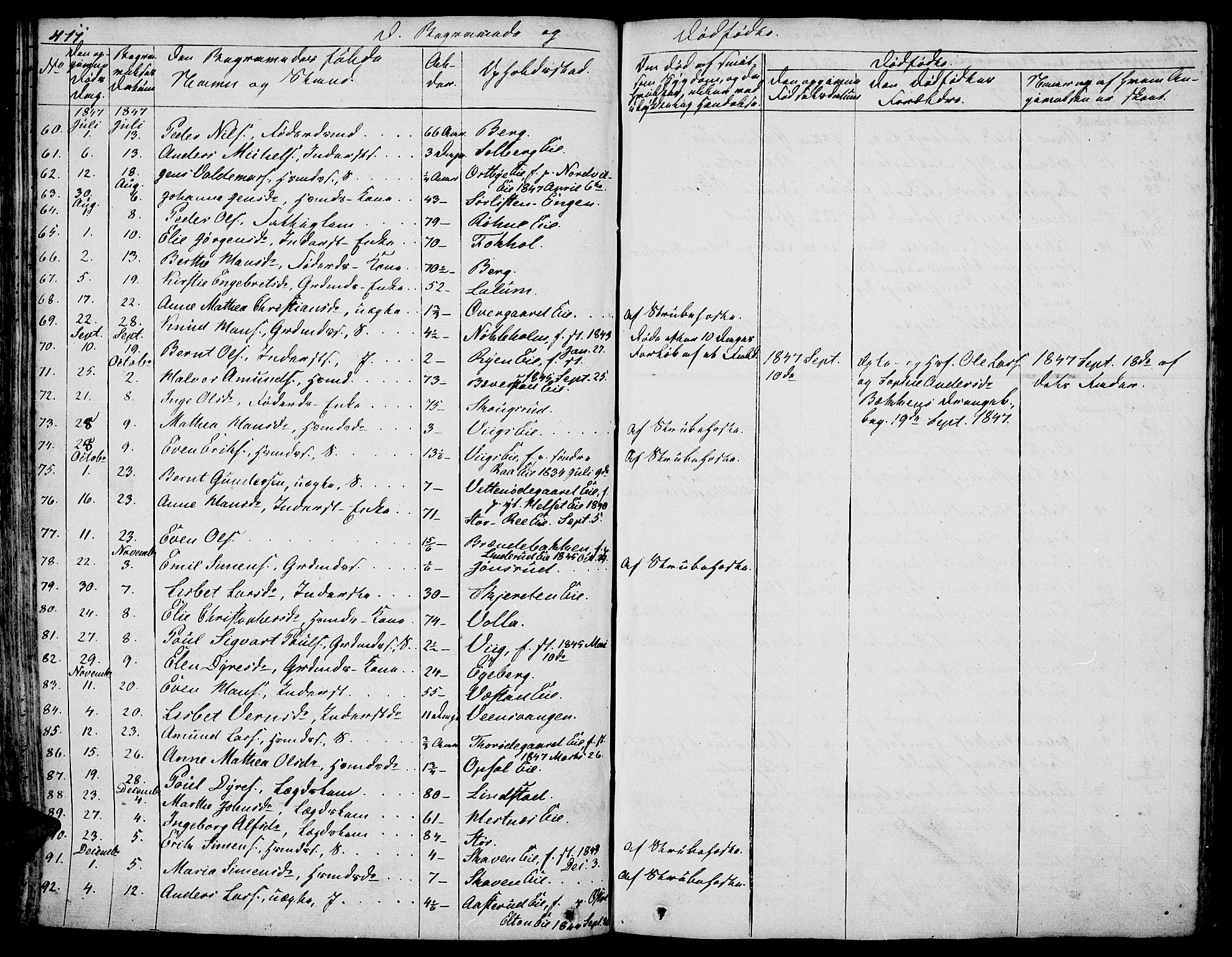 Stange prestekontor, AV/SAH-PREST-002/L/L0003: Parish register (copy) no. 3, 1840-1864, p. 411