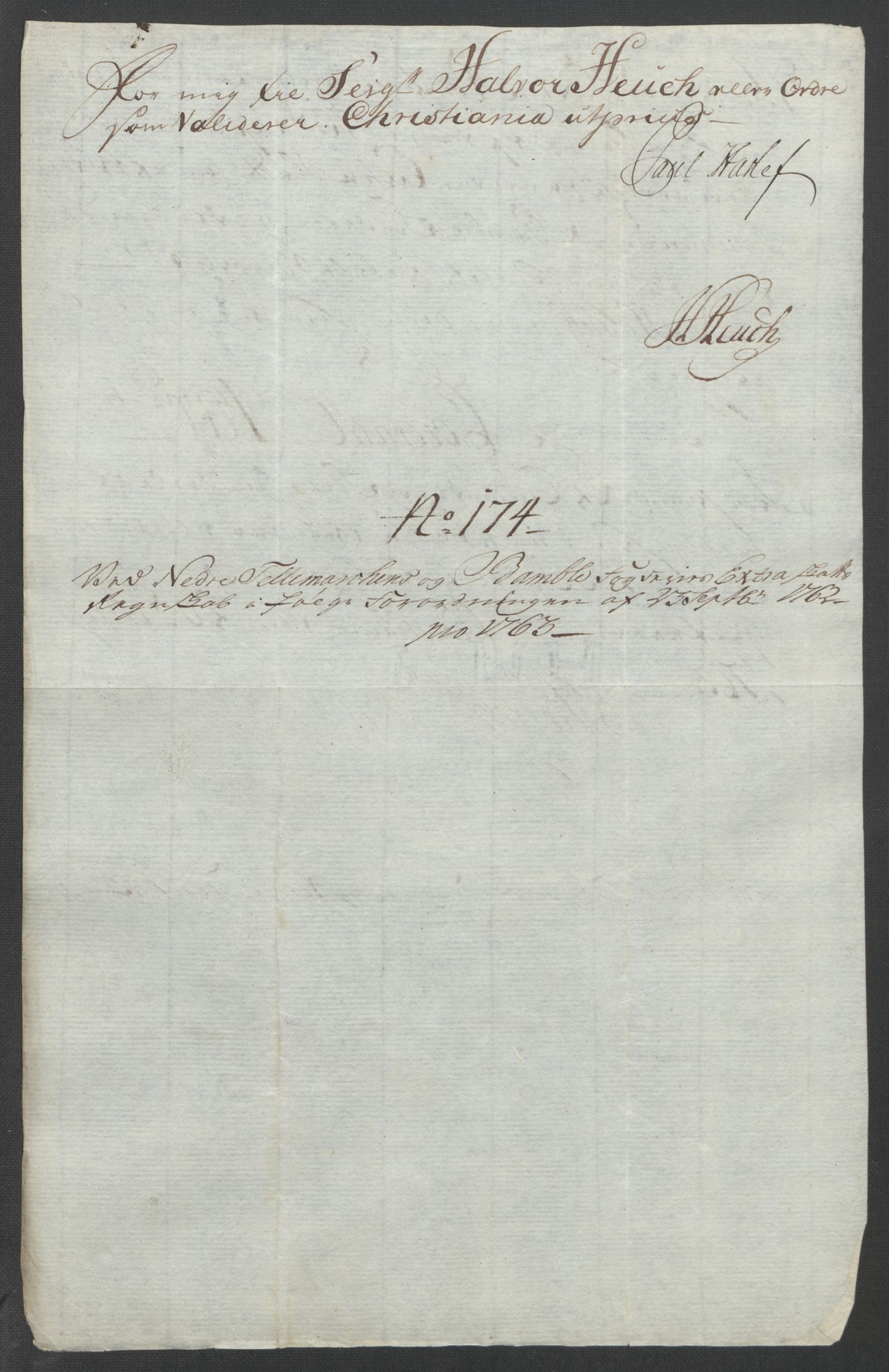 Rentekammeret inntil 1814, Reviderte regnskaper, Fogderegnskap, AV/RA-EA-4092/R37/L2239: Ekstraskatten Nedre Telemark og Bamble, 1762-1763, p. 774