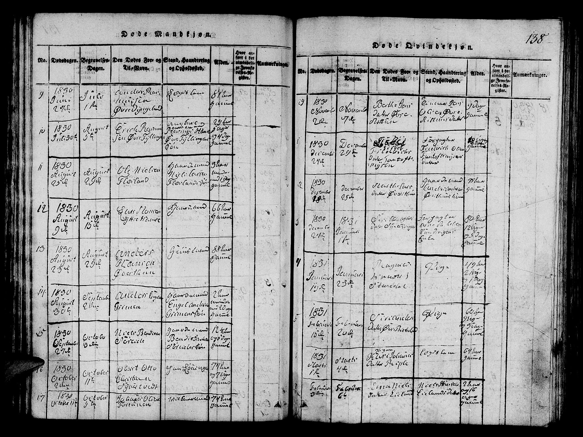 Fana Sokneprestembete, AV/SAB-A-75101/H/Hab/Haba/L0001: Parish register (copy) no. A 1, 1816-1836, p. 138