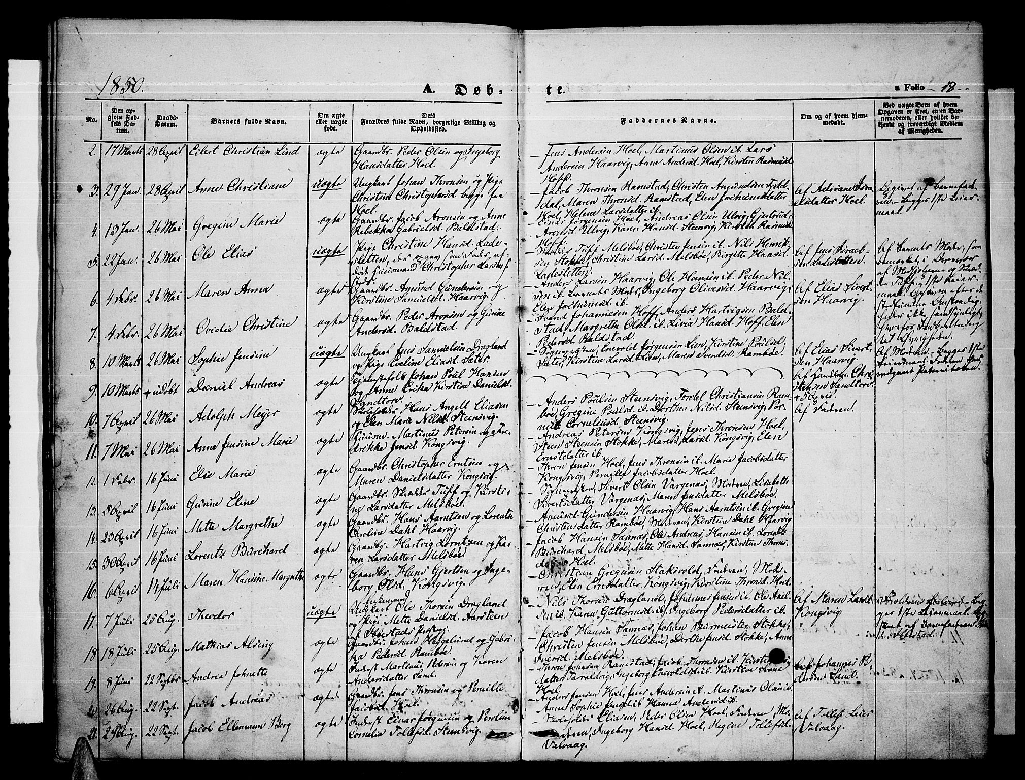 Ministerialprotokoller, klokkerbøker og fødselsregistre - Nordland, SAT/A-1459/865/L0929: Parish register (copy) no. 865C01, 1840-1866, p. 18