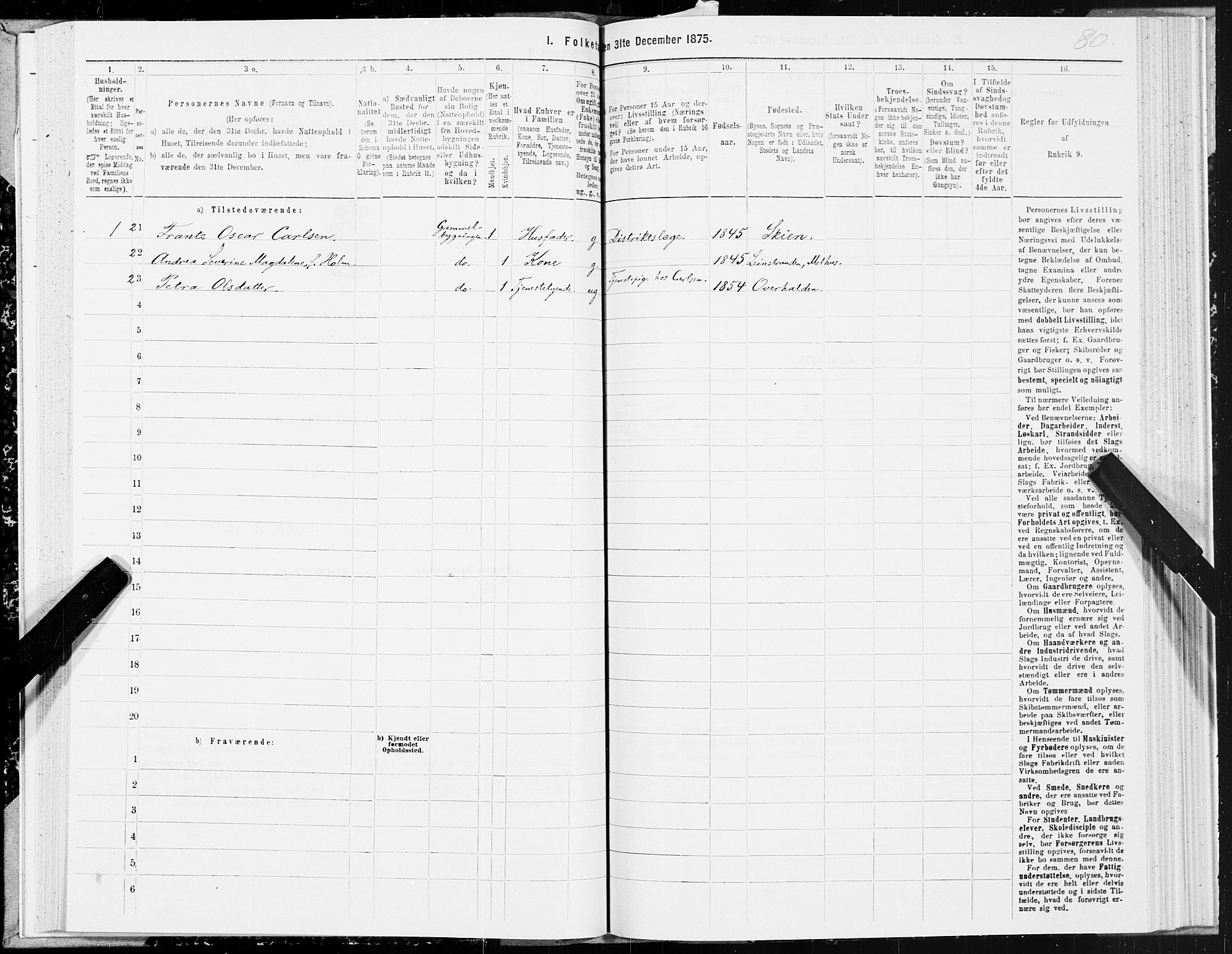 SAT, 1875 census for 1851P Lødingen, 1875, p. 2080