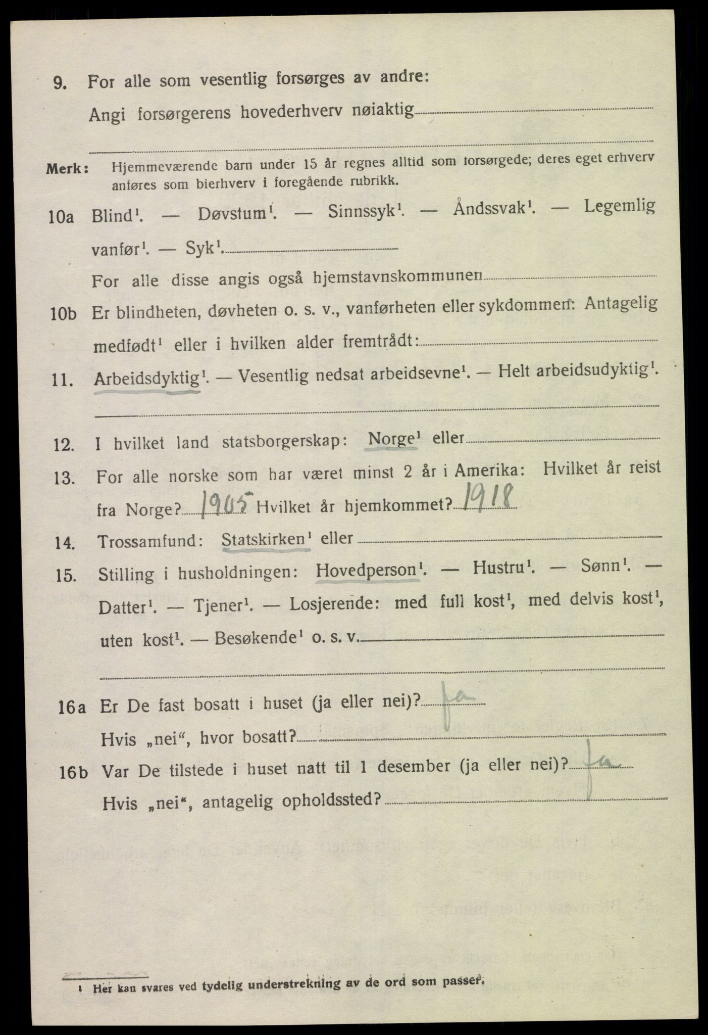 SAK, 1920 census for Sør-Audnedal, 1920, p. 6320