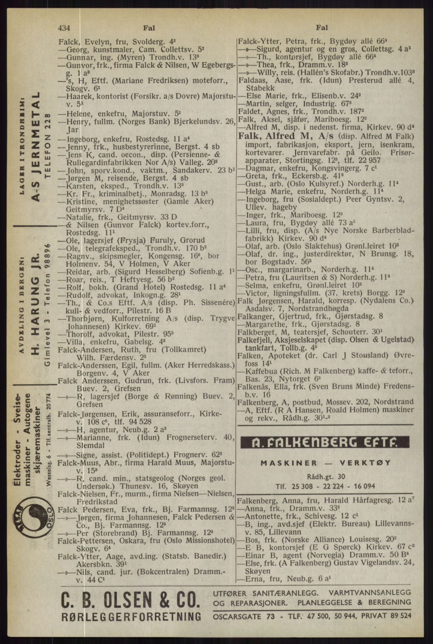 Kristiania/Oslo adressebok, PUBL/-, 1944, p. 434