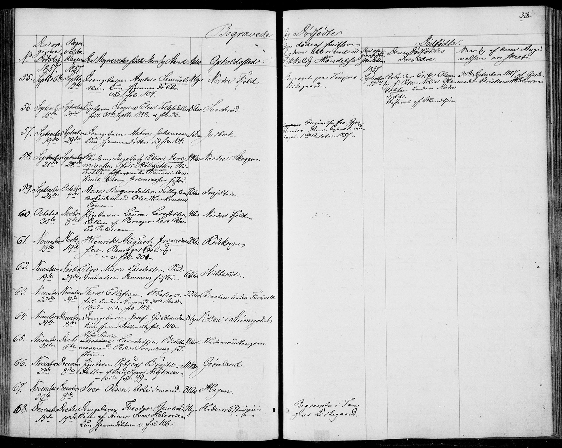 Skoger kirkebøker, SAKO/A-59/F/Fa/L0003: Parish register (official) no. I 3, 1842-1861, p. 328