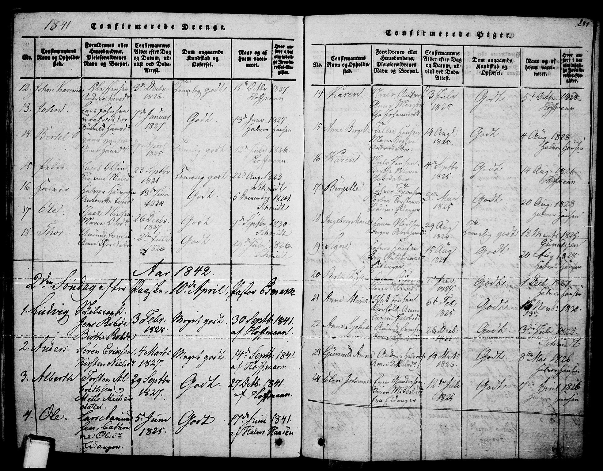 Brevik kirkebøker, AV/SAKO-A-255/F/Fa/L0004: Parish register (official) no. 4, 1814-1846, p. 281
