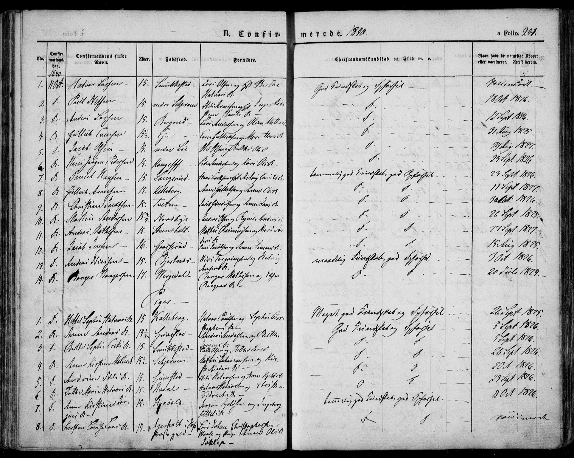 Lardal kirkebøker, SAKO/A-350/F/Fa/L0006: Parish register (official) no. I 6, 1835-1860, p. 201