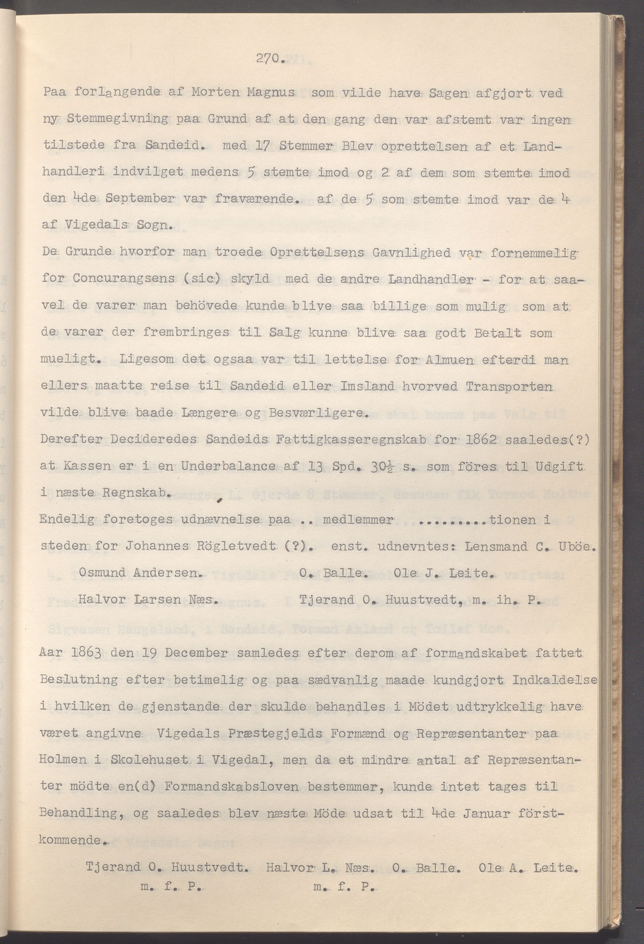 Vikedal kommune - Formannskapet, IKAR/K-100598/A/Ac/L0002: Avskrift av møtebok, 1862-1874, p. 270