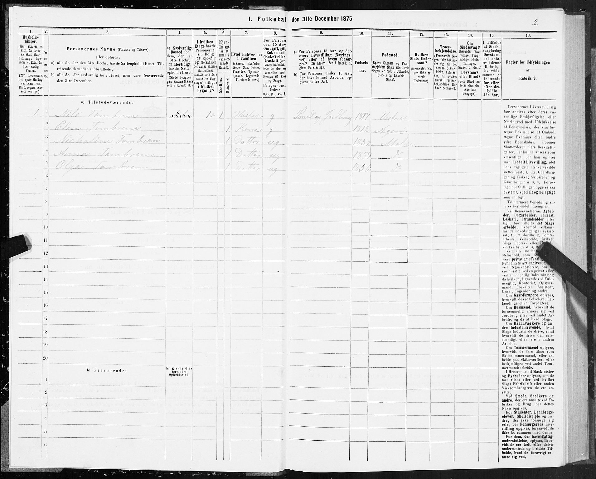 SAT, 1875 census for 1502P Molde, 1875, p. 1002