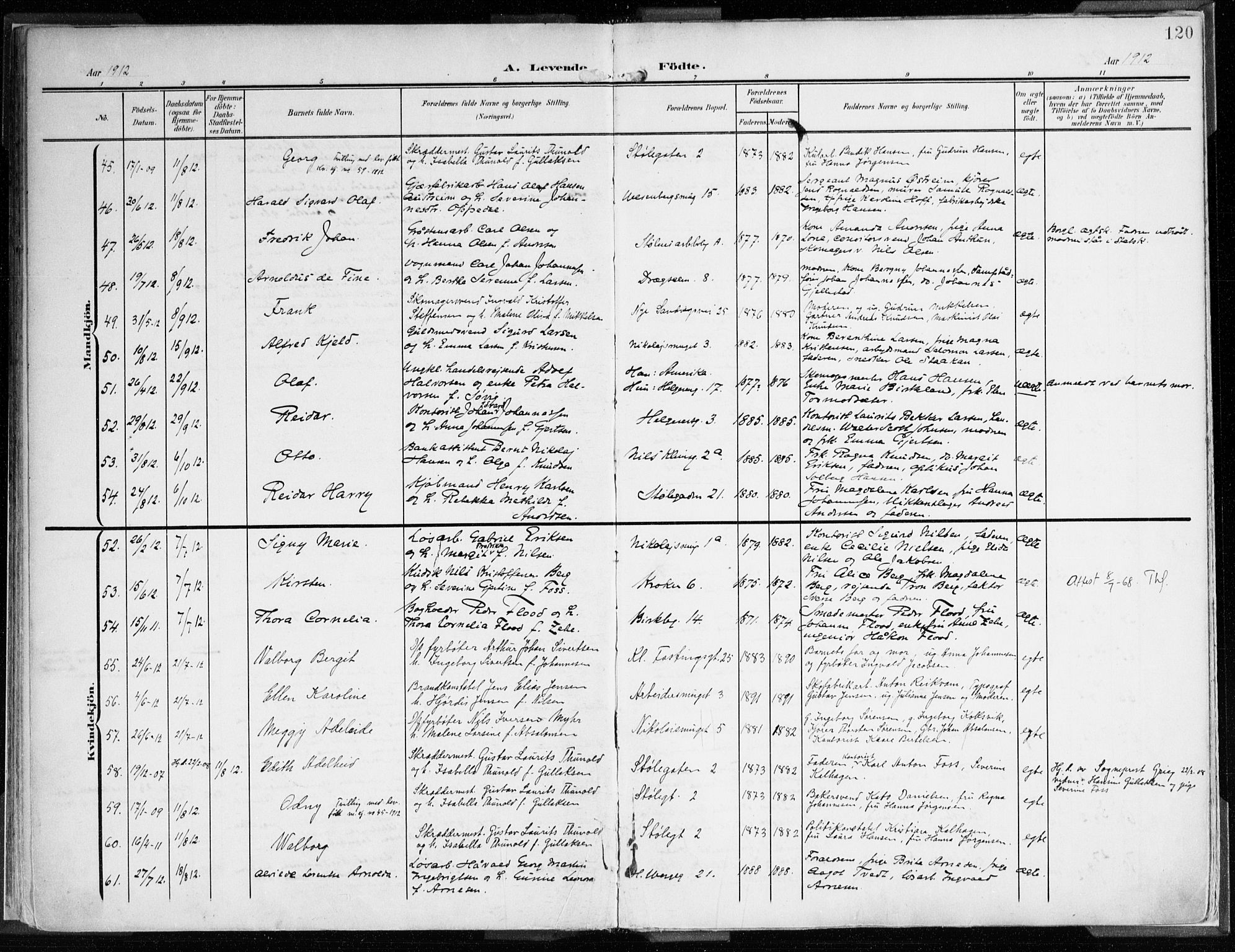 Mariakirken Sokneprestembete, AV/SAB-A-76901/H/Haa/L0010: Parish register (official) no. B 1, 1901-1915, p. 120